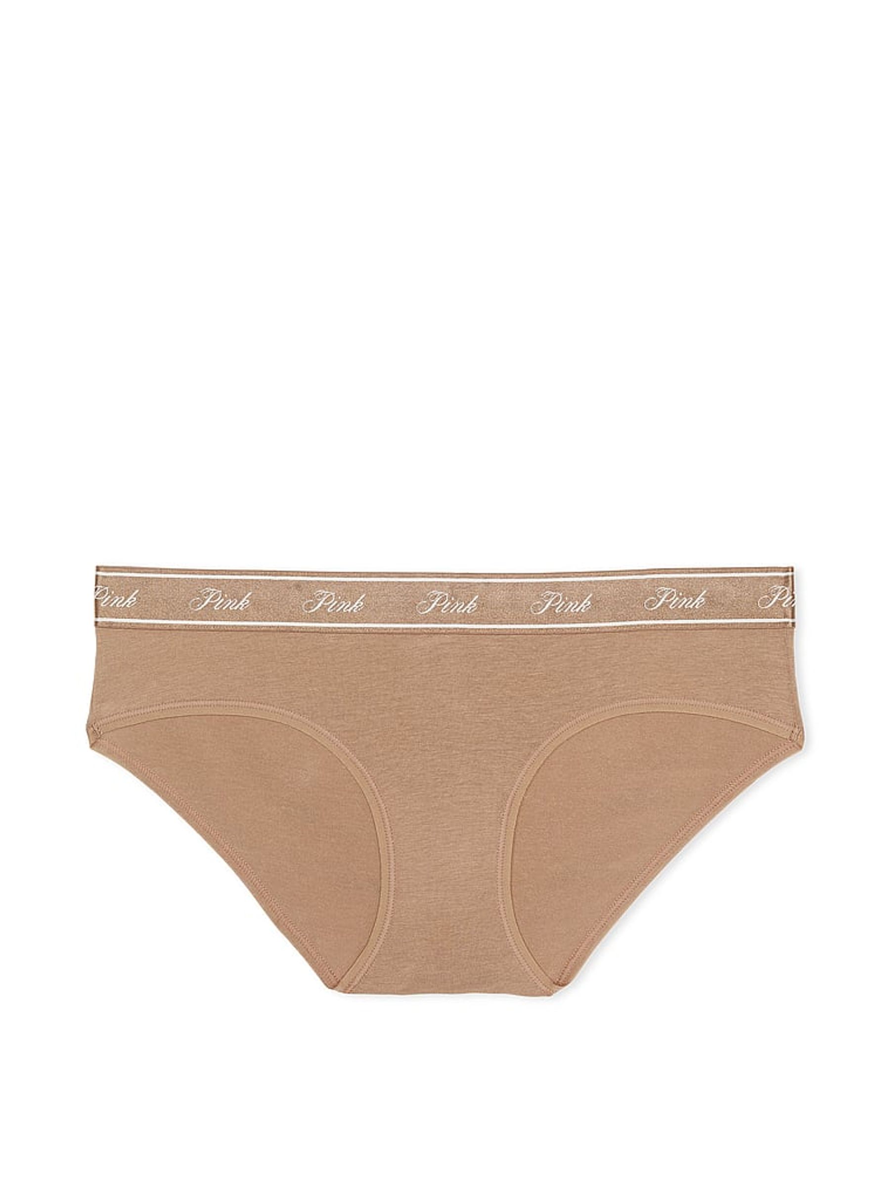 Latte Brown Hipster Cotton Logo Knickers - Image 3 of 3