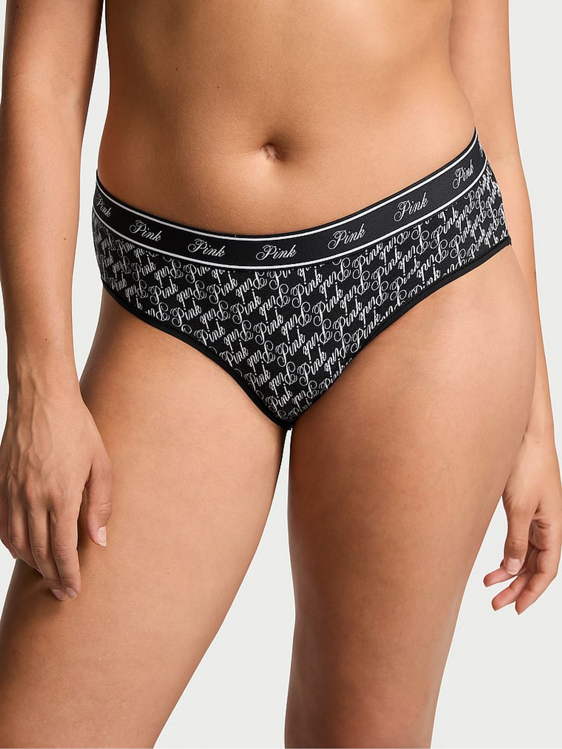 Black Script Hipster Cotton Logo Knickers - Image 1 of 3