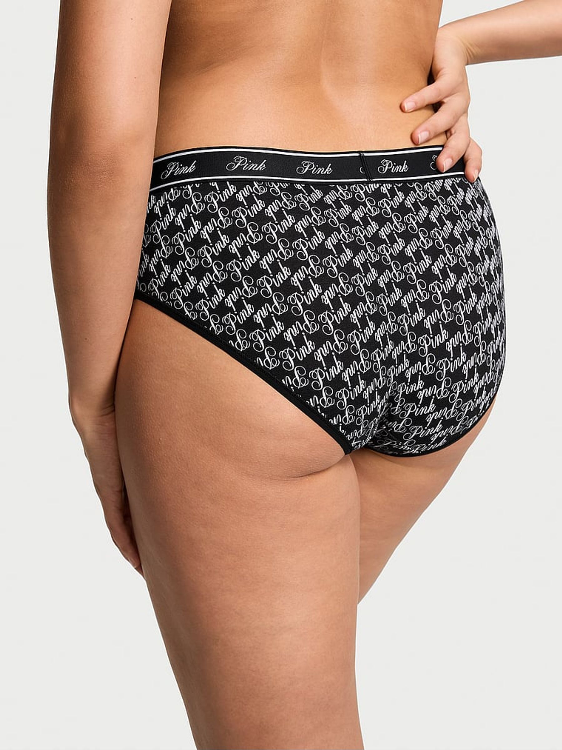 Black Script Hipster Cotton Logo Knickers - Image 2 of 3