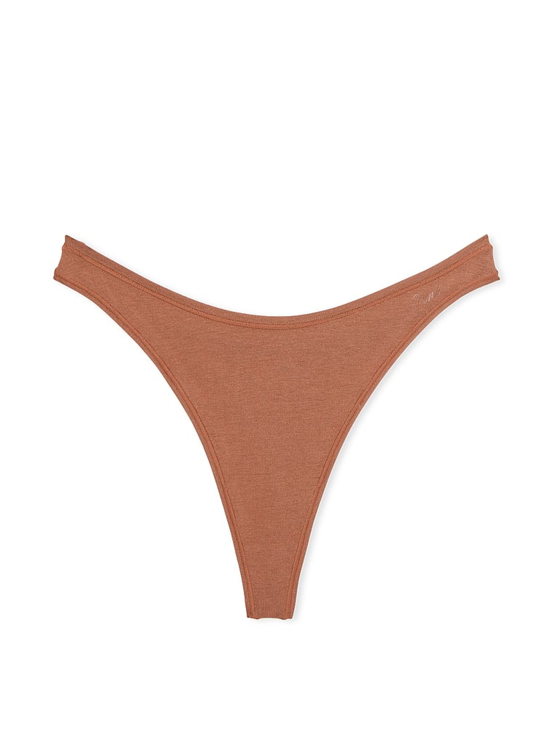 Caramel Nude Thong Cotton Knickers - Image 3 of 3