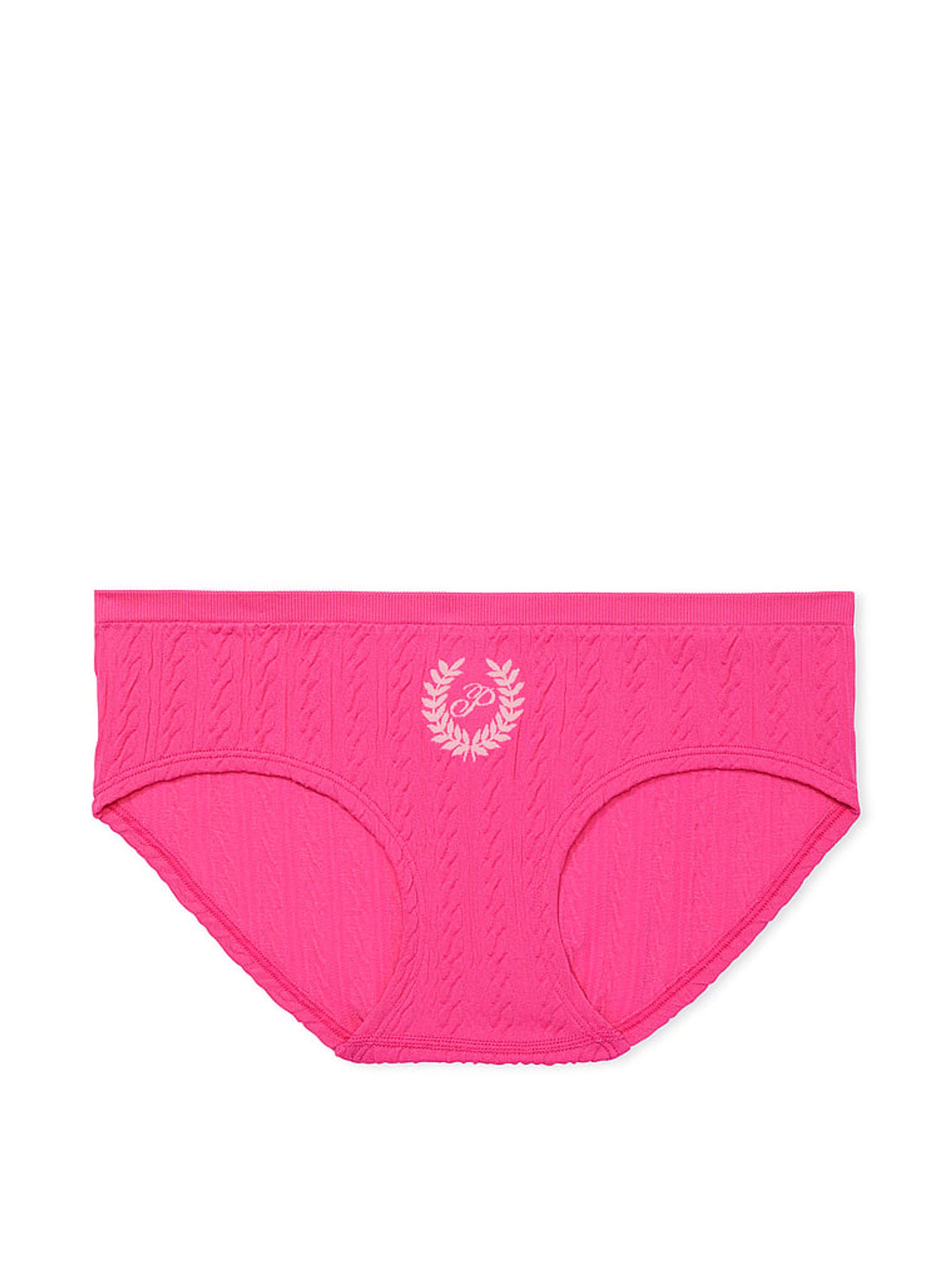 Pink Rose Seamless Cable Knit Hipster Knickers - Image 3 of 3