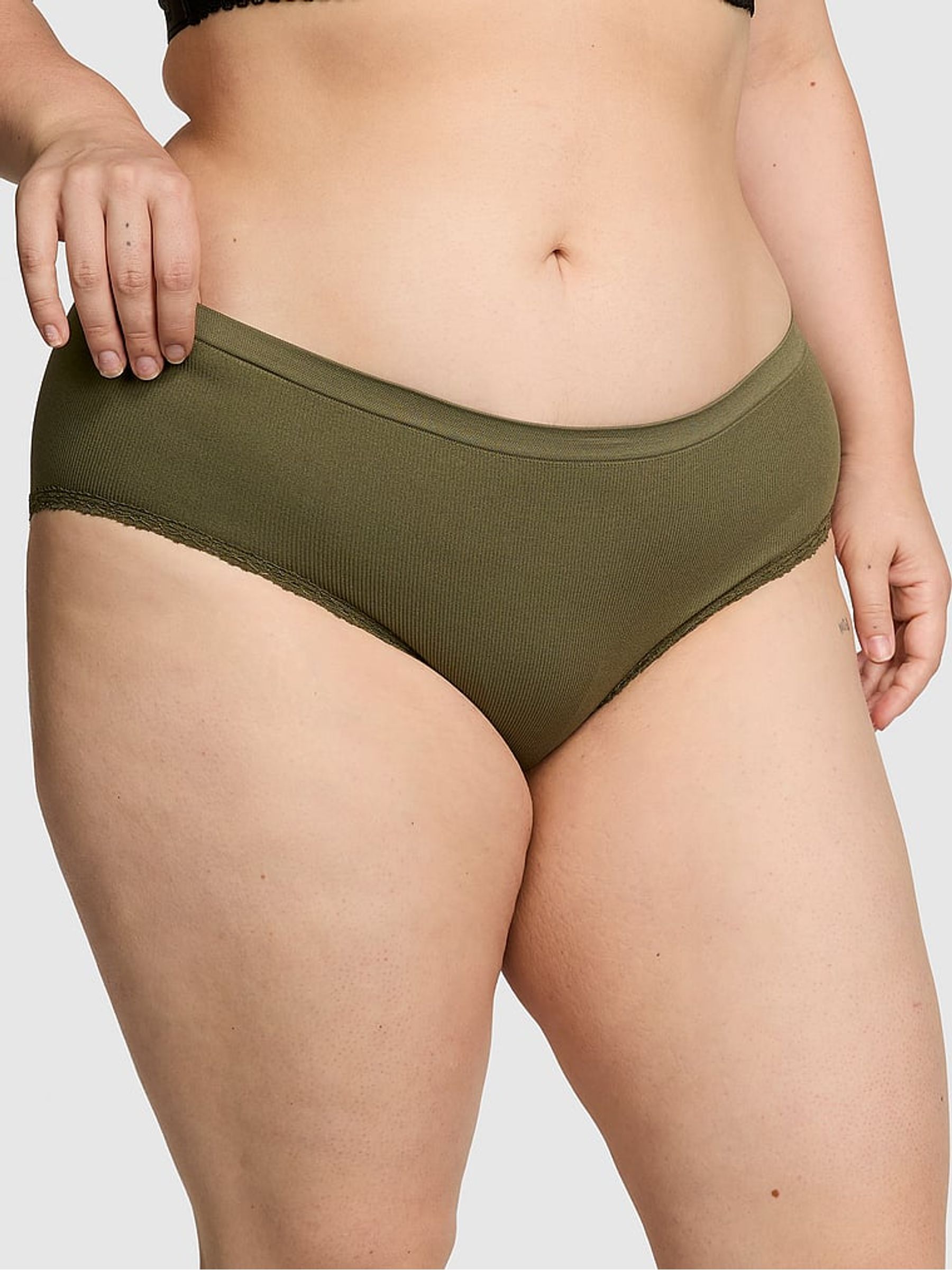 Olive Green Hipster Seamless Knickers - Image 1 of 3