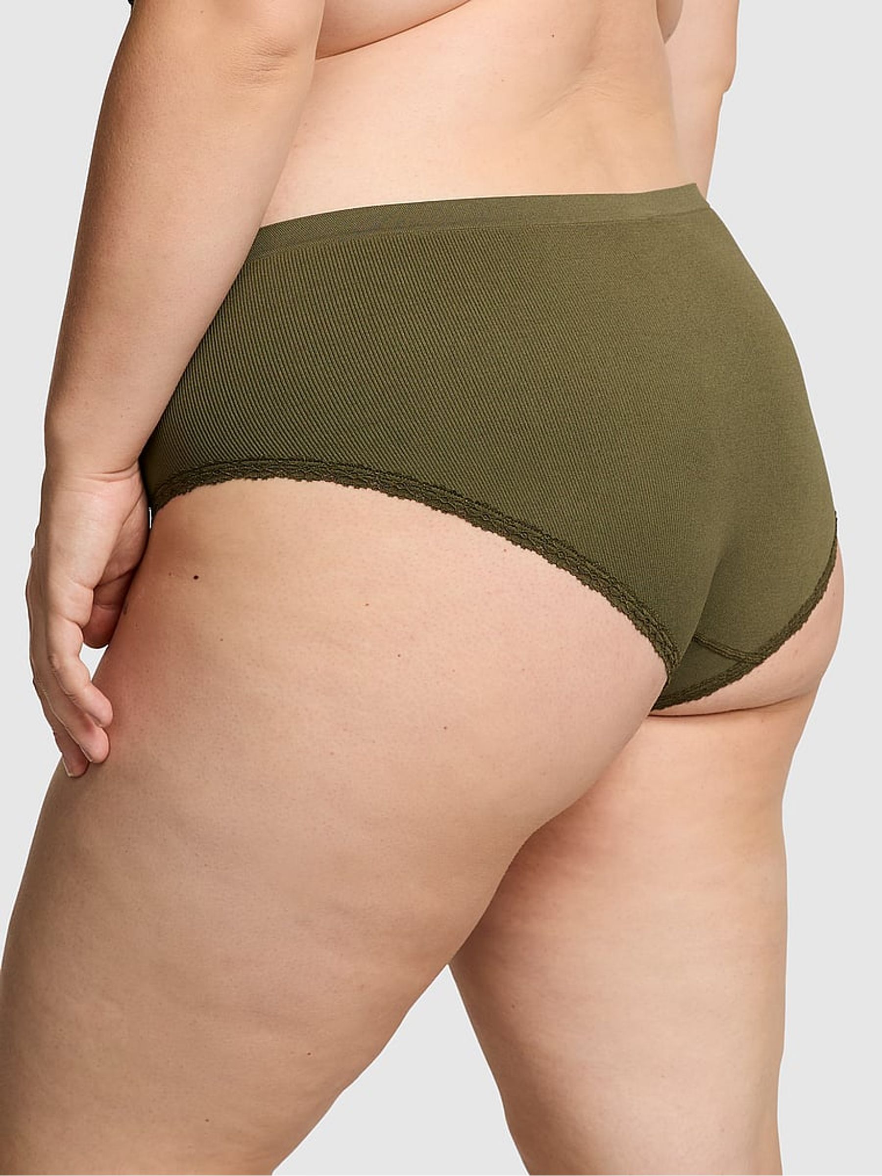 Olive Green Hipster Seamless Knickers - Image 2 of 3