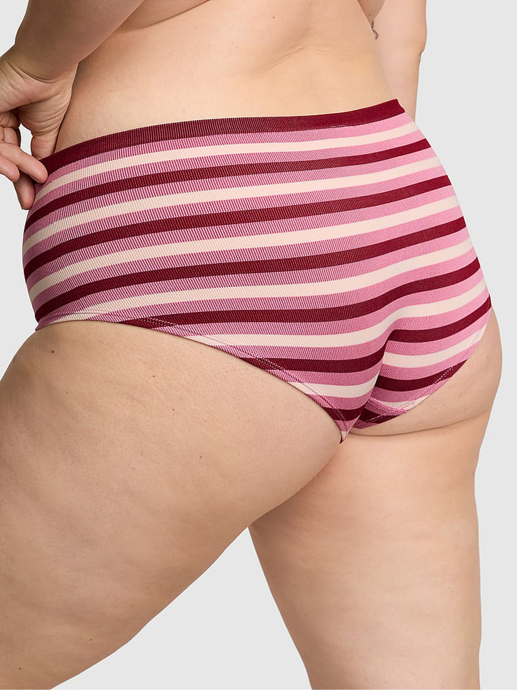 Pink Stripe Hipster Seamless Knickers - Image 2 of 3