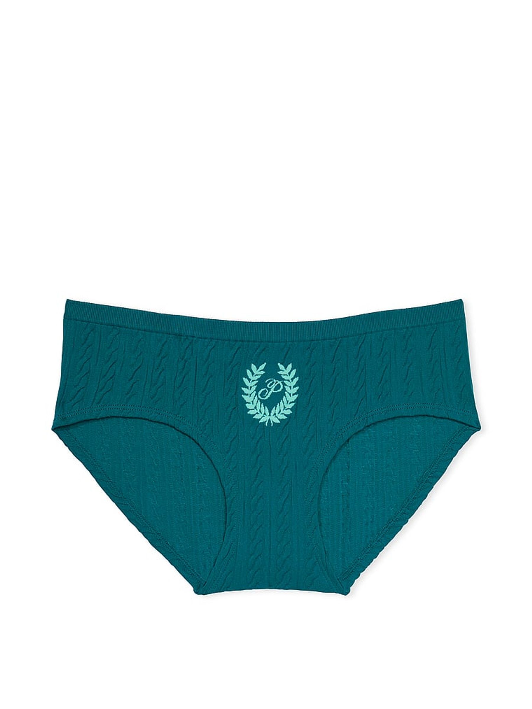 Jade Way Green Seamless Cable Knit Hipster Knickers - Image 3 of 3