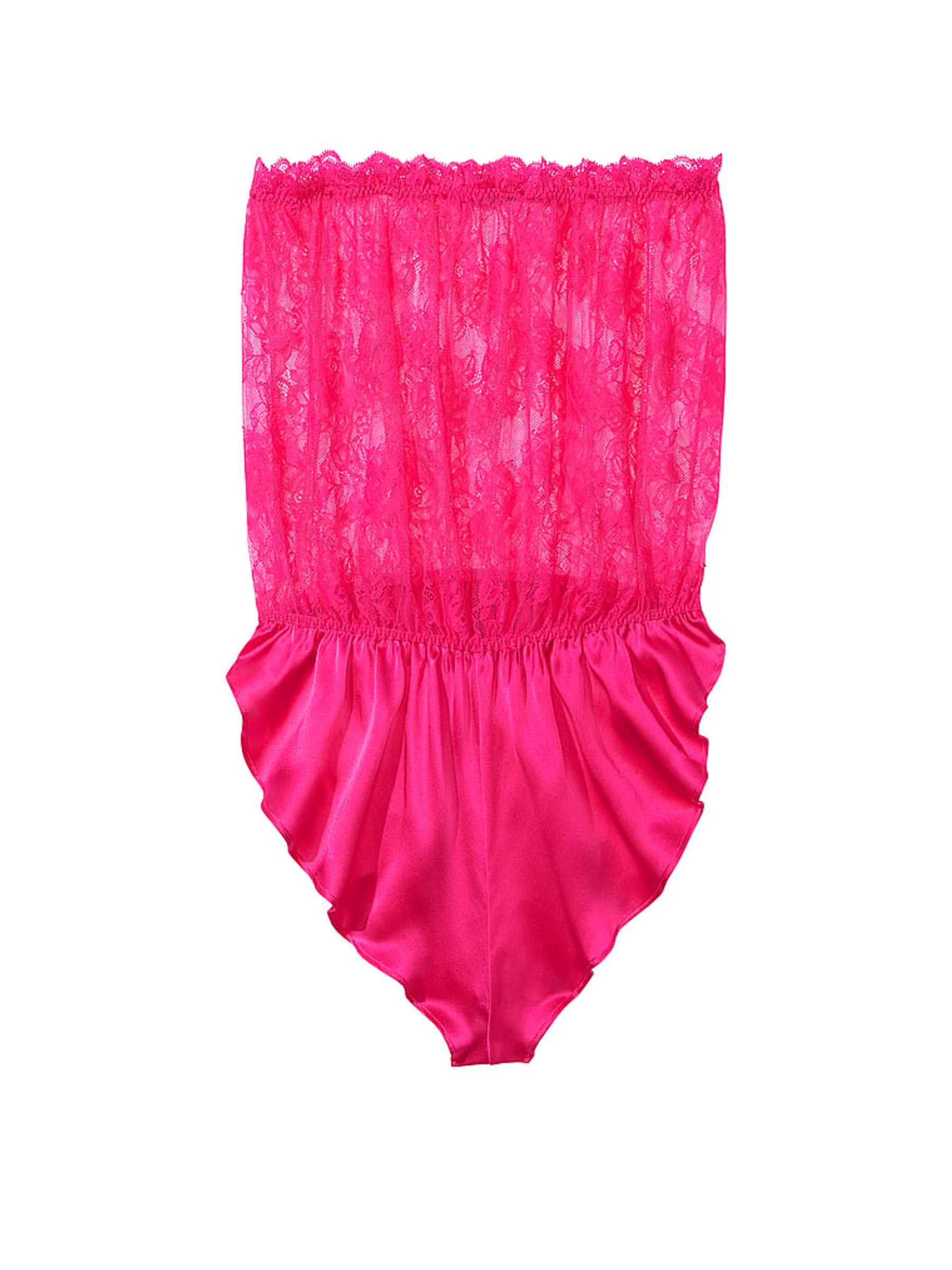 Forever Pink Archive Lace Strapless High Leg Bodysuit - Image 3 of 3