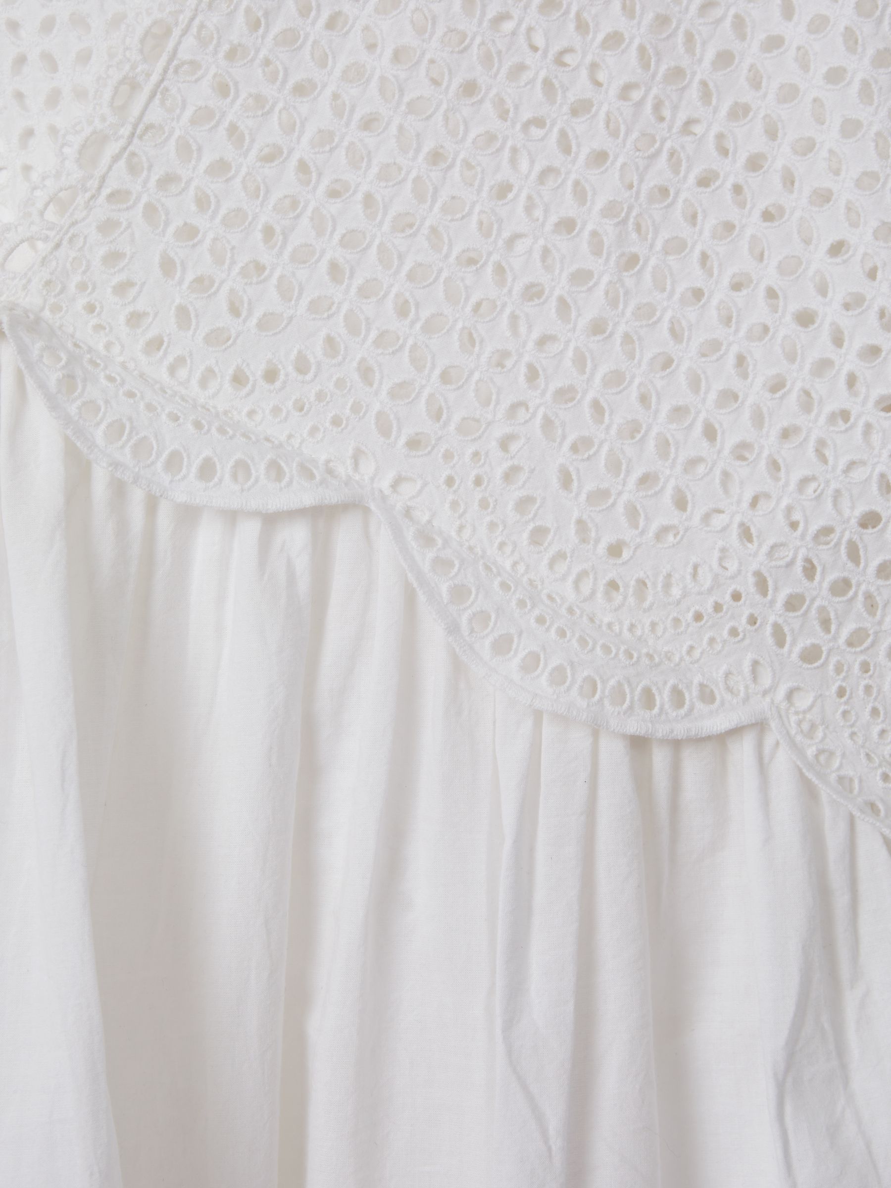 Broderie Mini Length Kaftan in White - Image 6 of 6