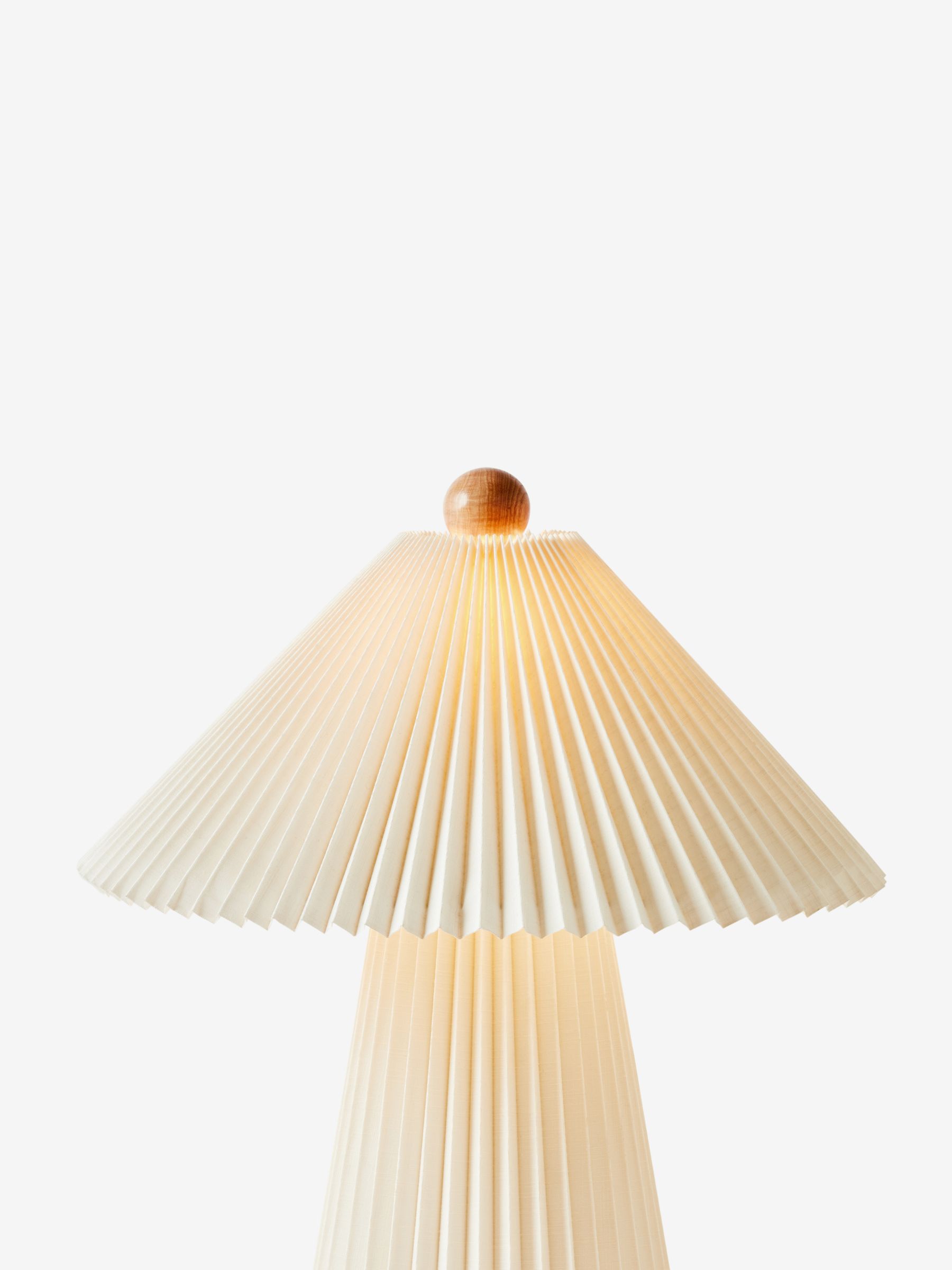 Lila Pleated Table Lamp in Cream - Image 5 of 6