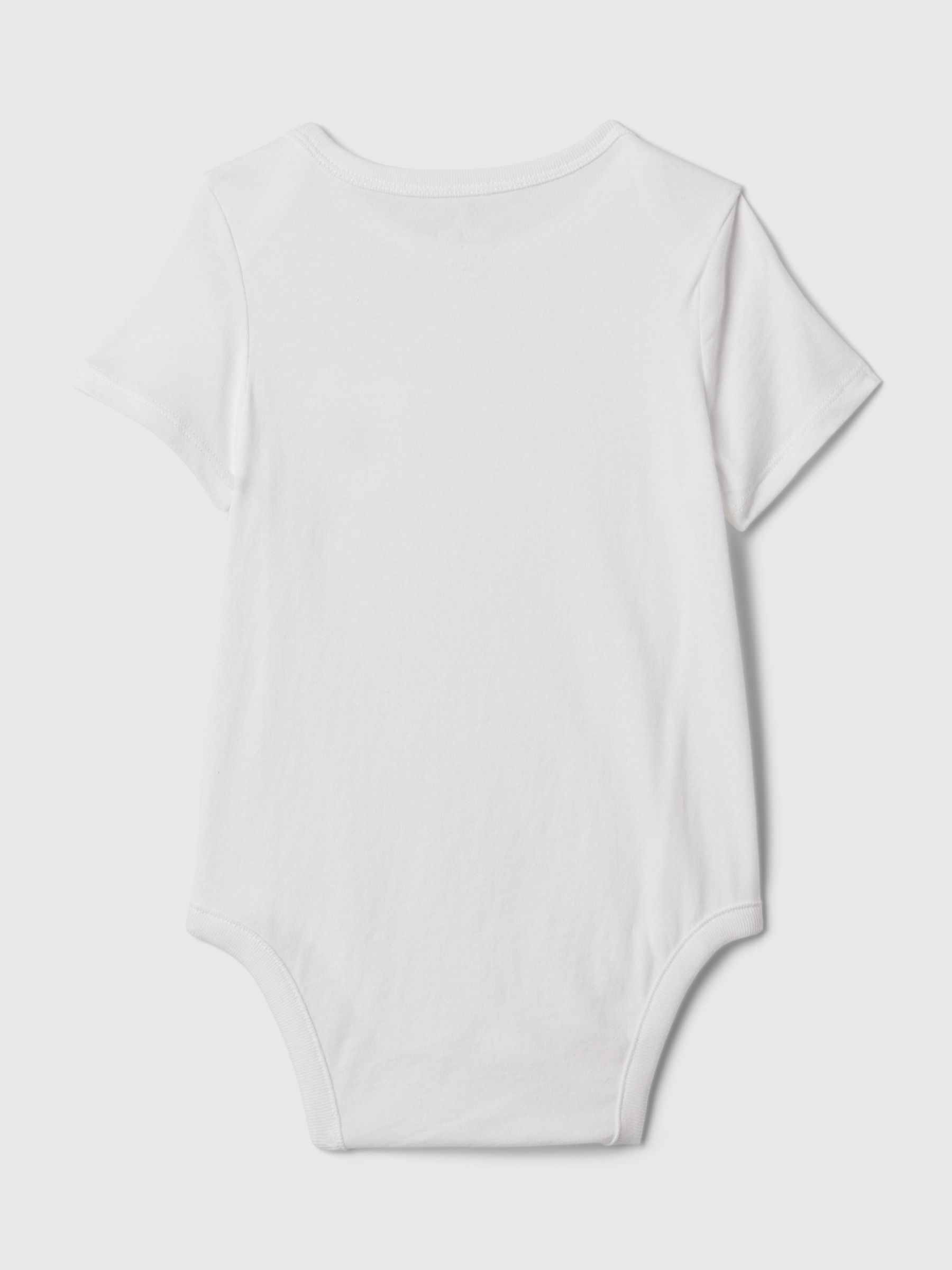 White Embroidered Brannan Bear Pocket Short Sleeve Bodysuit (Newborn-24mths) - Image 2 of 2