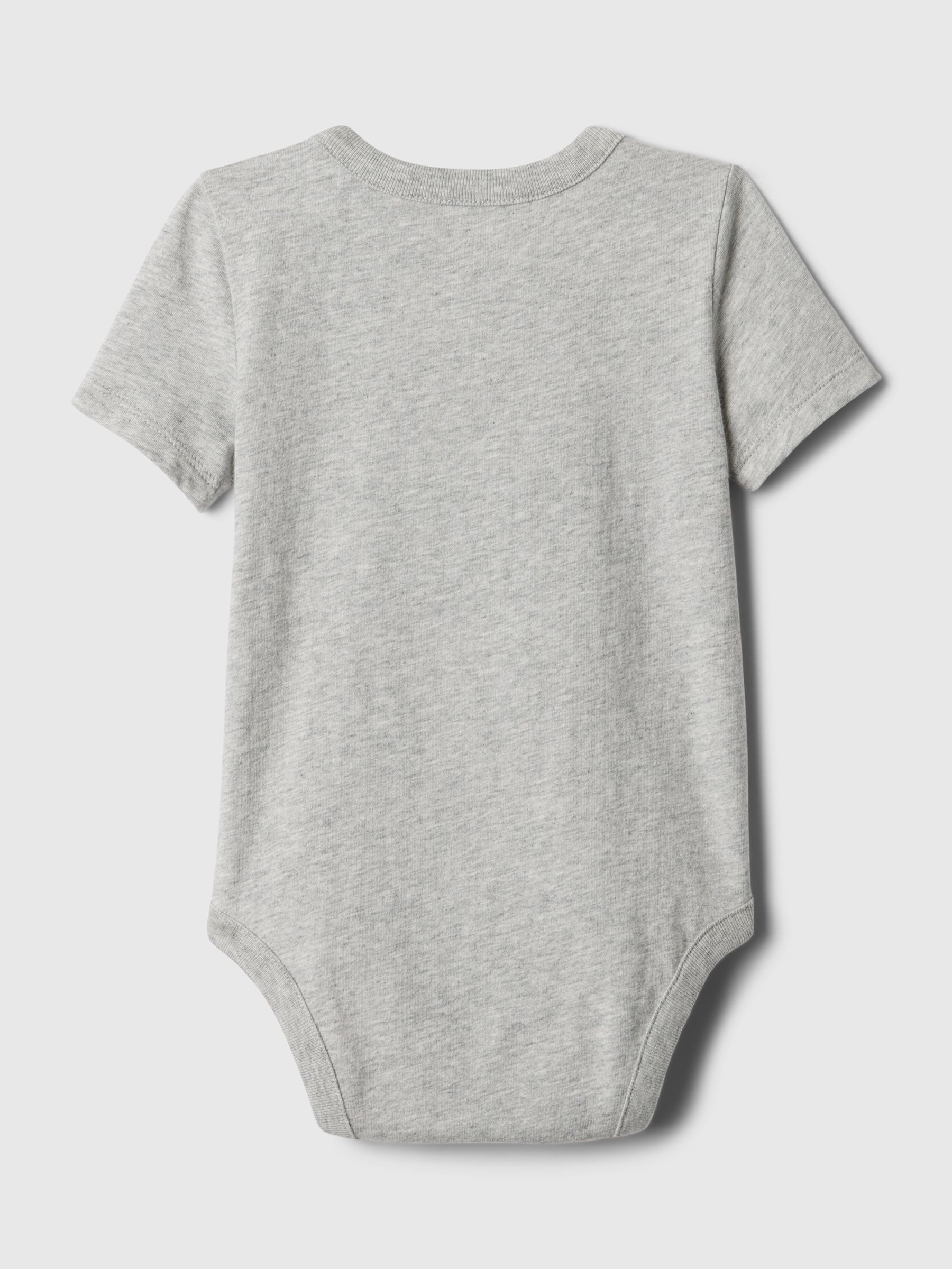 Grey Embroidered Brannan Bear Pocket Short Sleeve Bodysuit (Newborn-24mths) - Image 2 of 2