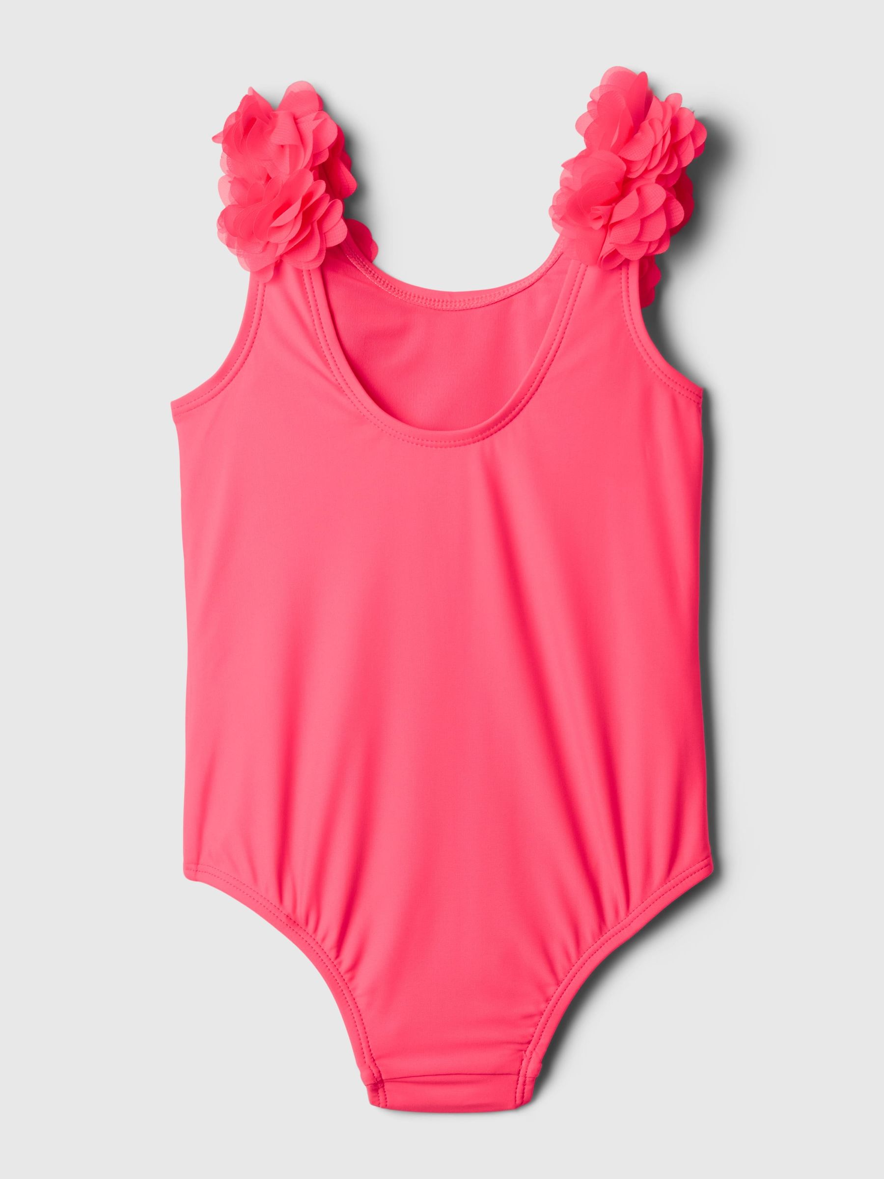 Pink 3D Floral Baby Swimsuit (6mths-5yrs) - Image 2 of 4