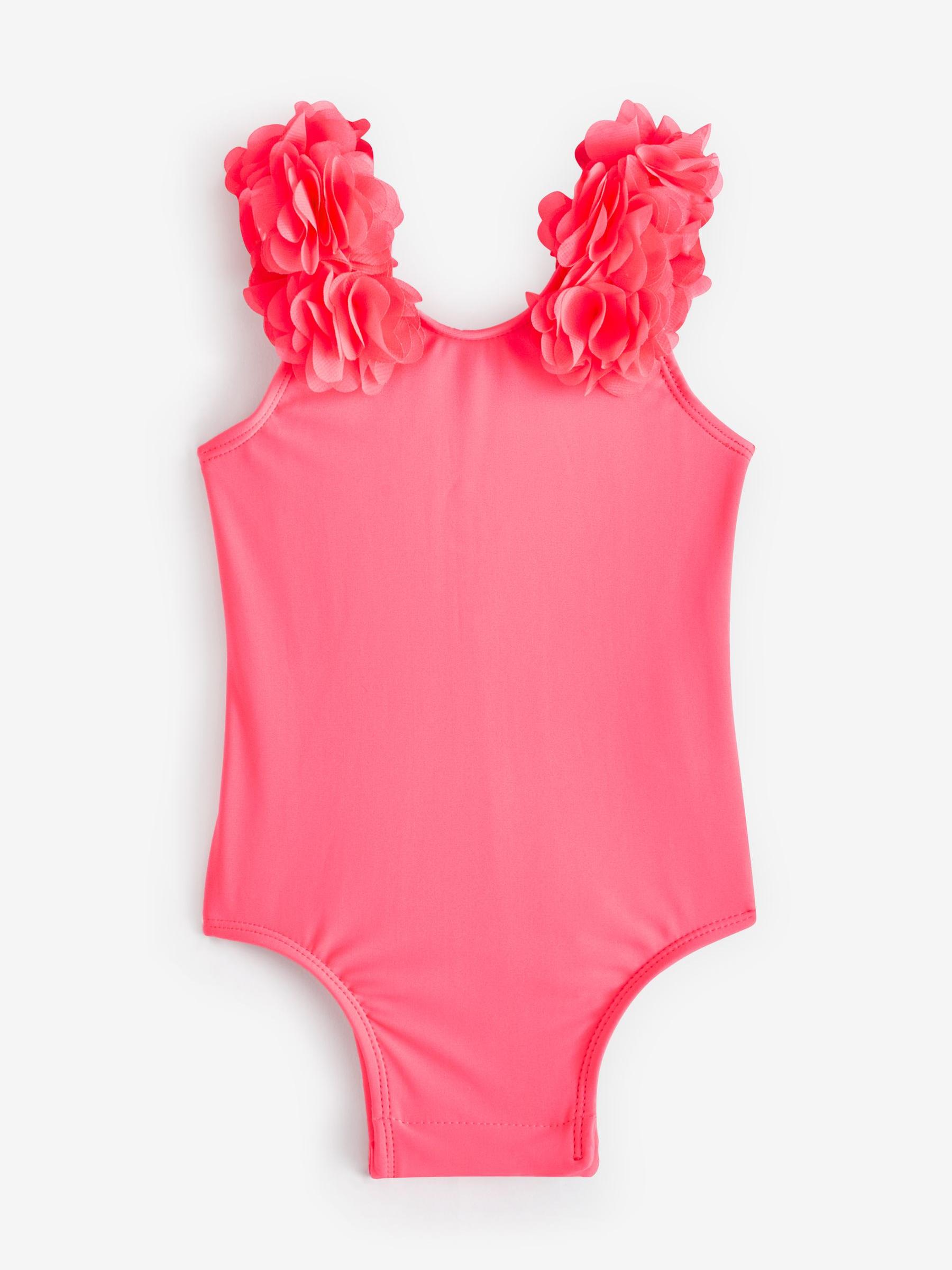 Pink 3D Floral Baby Swimsuit (6mths-5yrs) - Image 3 of 4