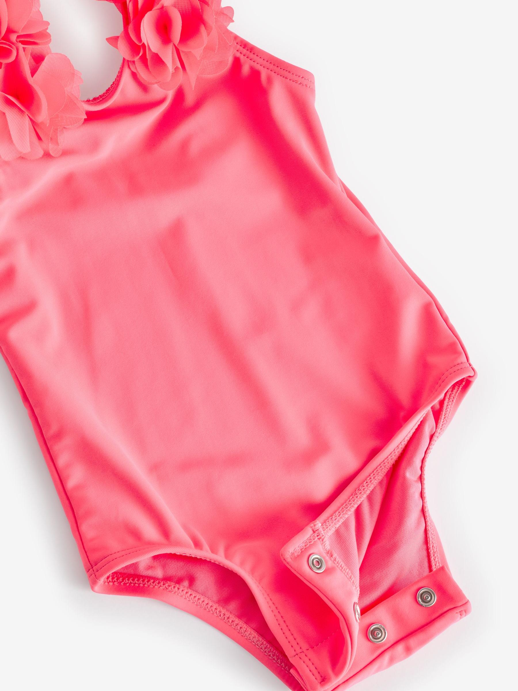 Pink 3D Floral Baby Swimsuit (6mths-5yrs) - Image 4 of 4