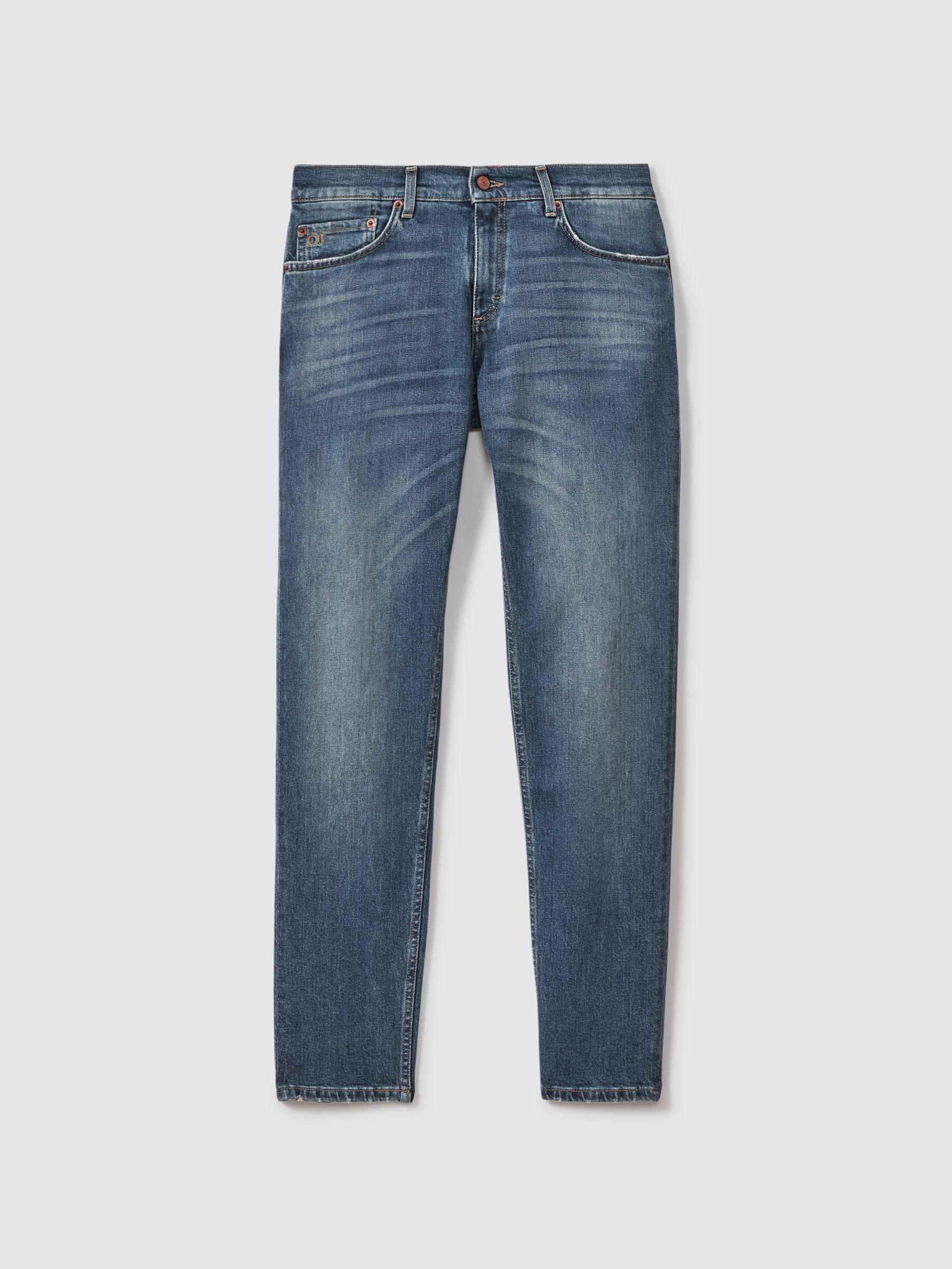 Oscar Jacobson Slim Fit Jeans in Denim Blue - Image 2 of 6