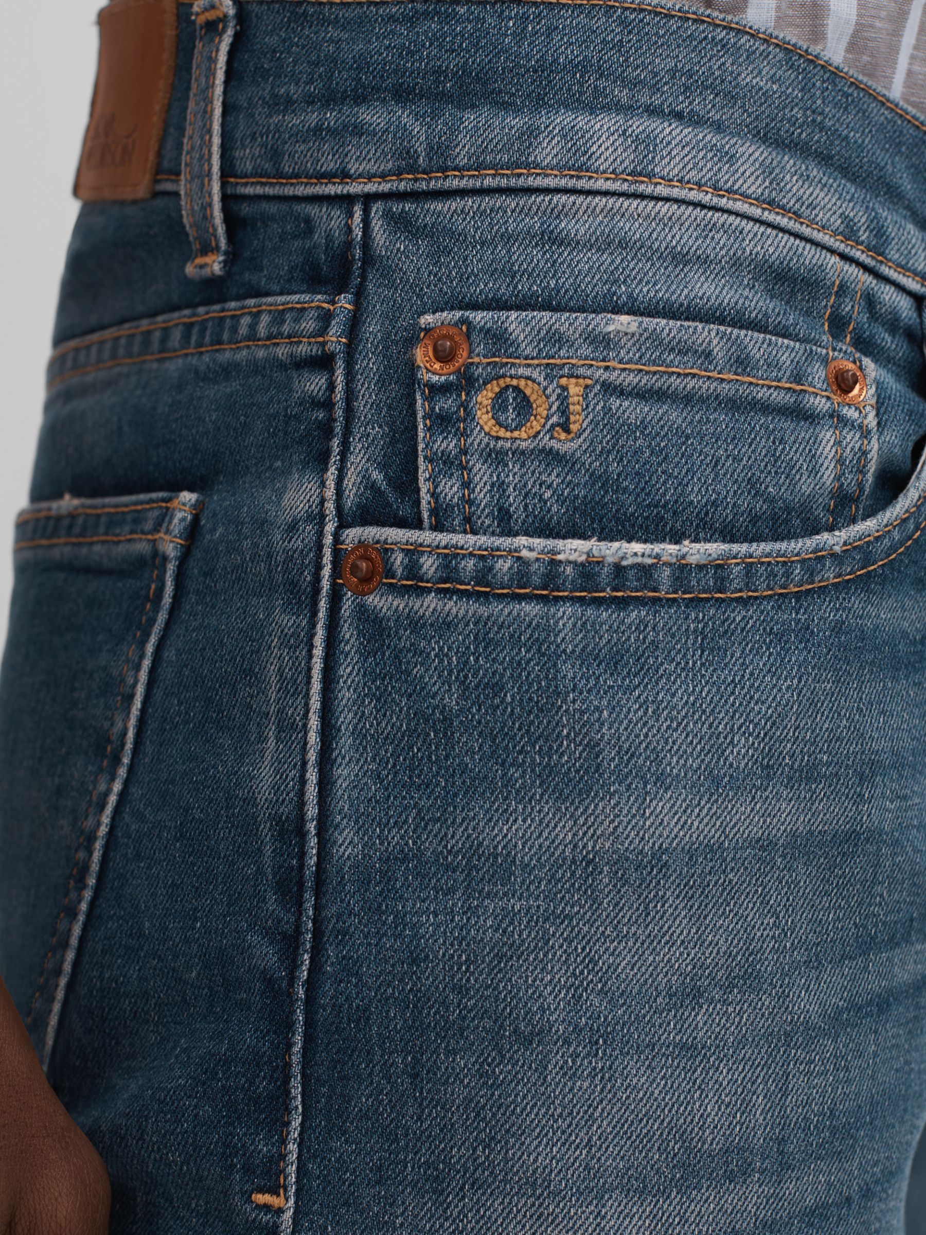 Oscar Jacobson Slim Fit Jeans in Denim Blue - Image 4 of 6
