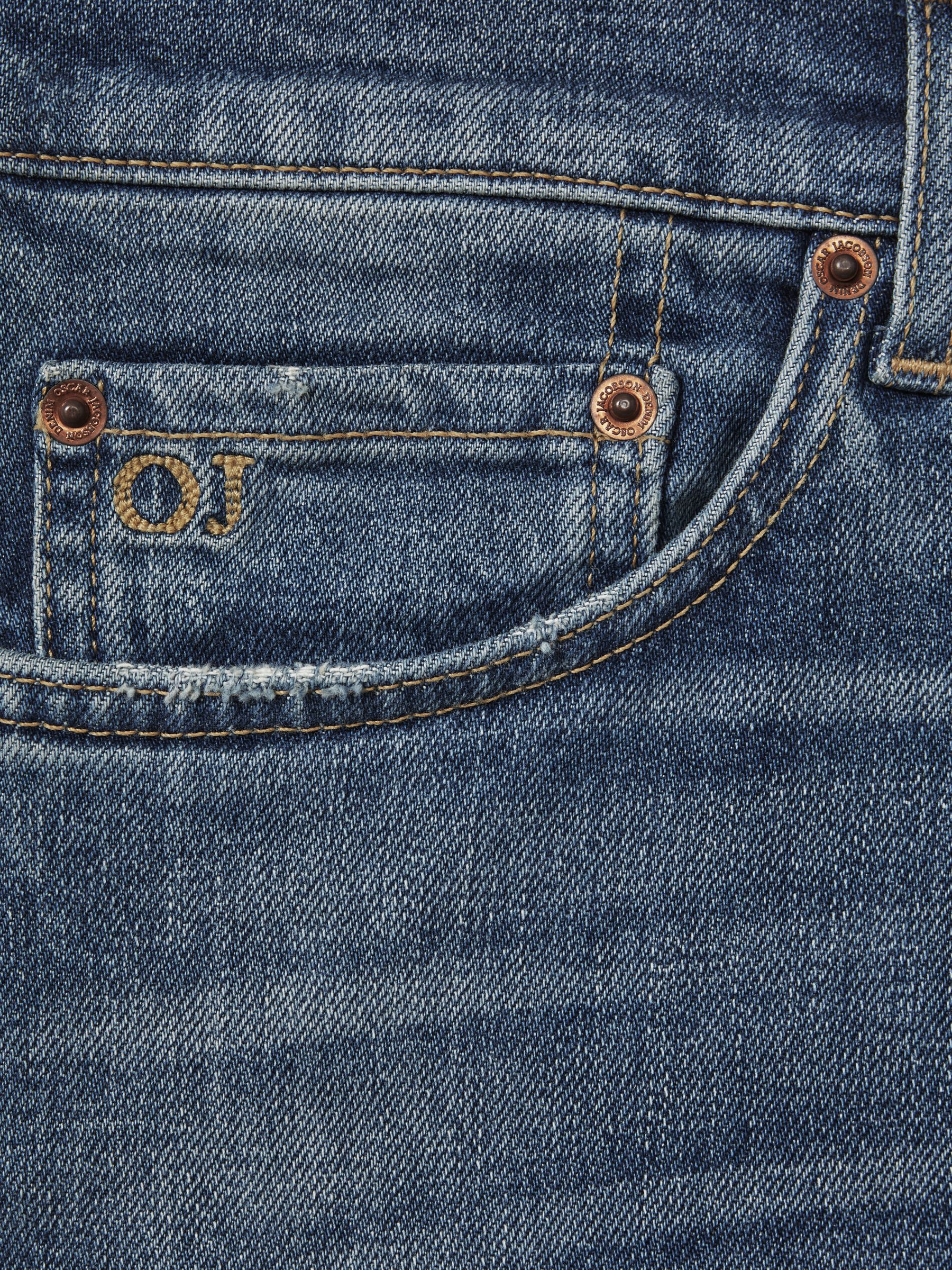 Oscar Jacobson Slim Fit Jeans in Denim Blue - Image 6 of 6