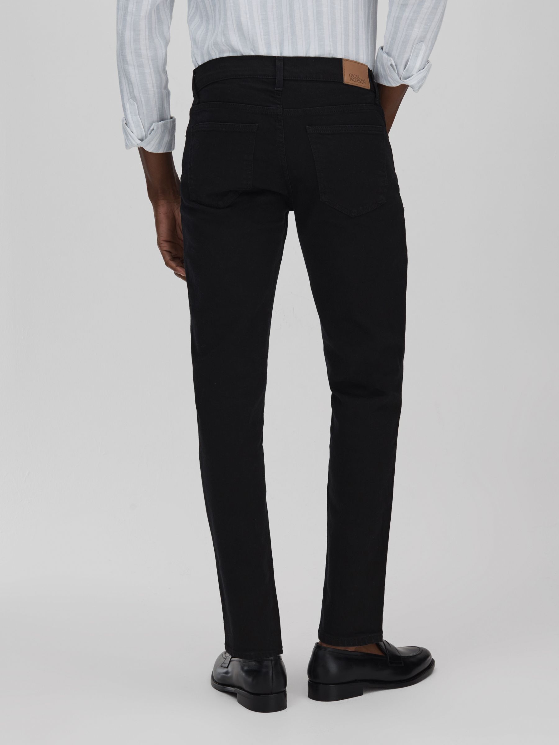 Oscar Jacobson Slim Fit Jeans in Black - Image 5 of 6