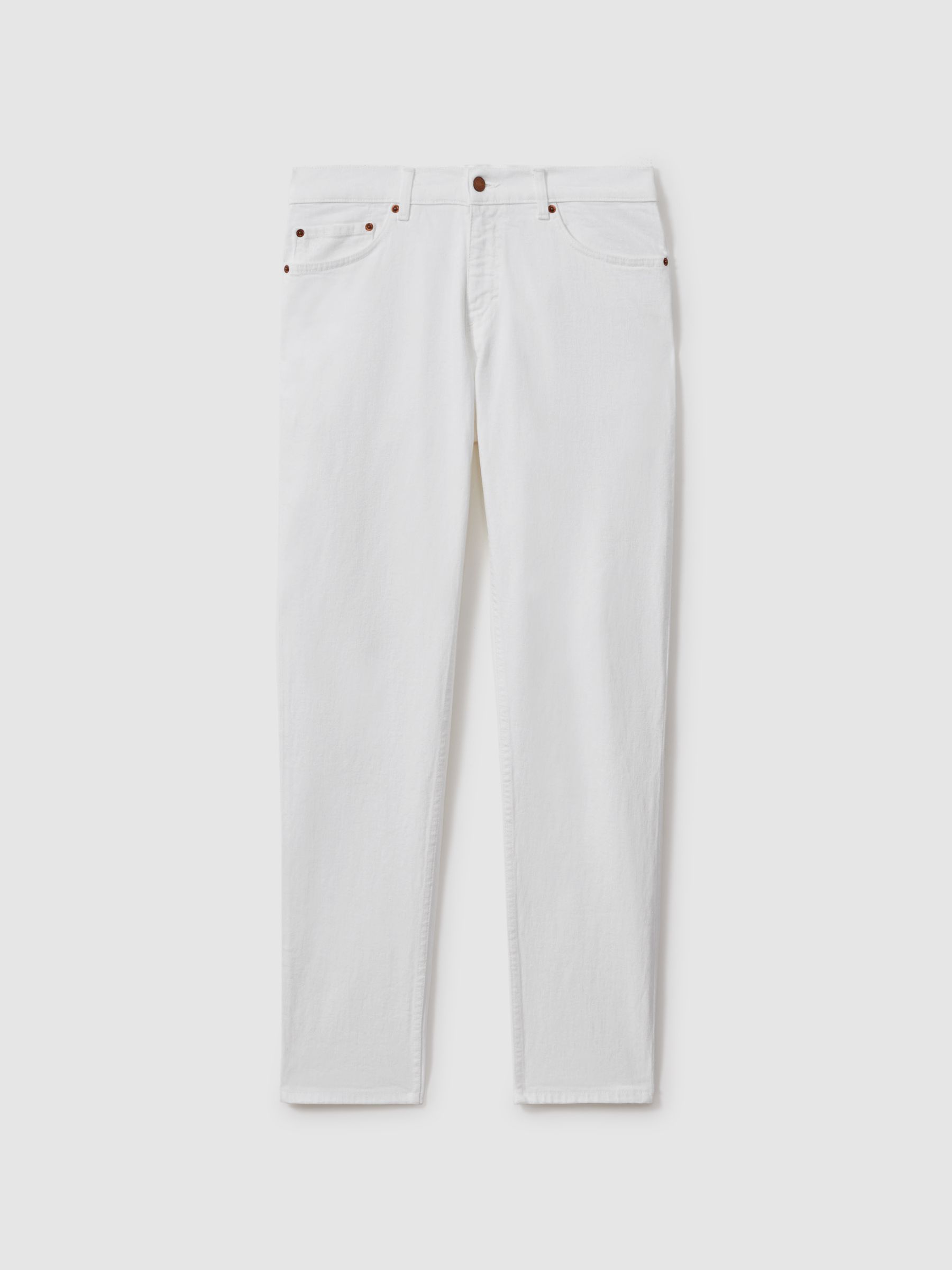 Oscar Jacobson Slim Fit Jeans in Snow White - Image 2 of 6 Oscar Jacobson Slim Fit Jeans in Snow White - Image 2 of 6