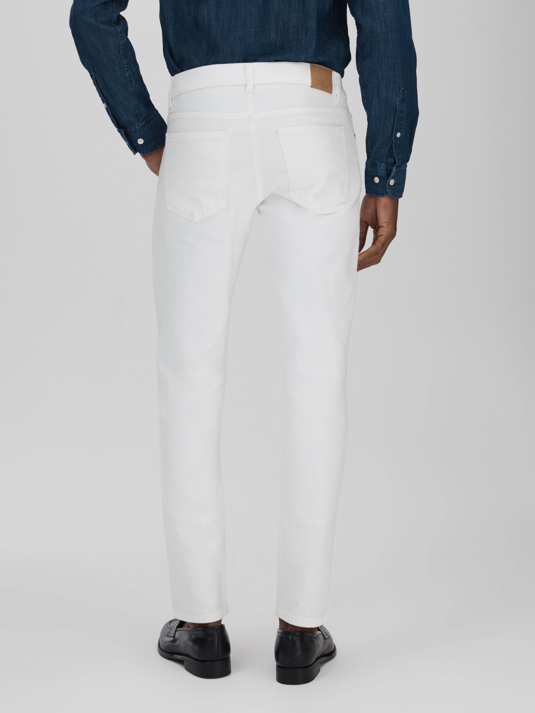 Oscar Jacobson Slim Fit Jeans in Snow White - Image 5 of 6