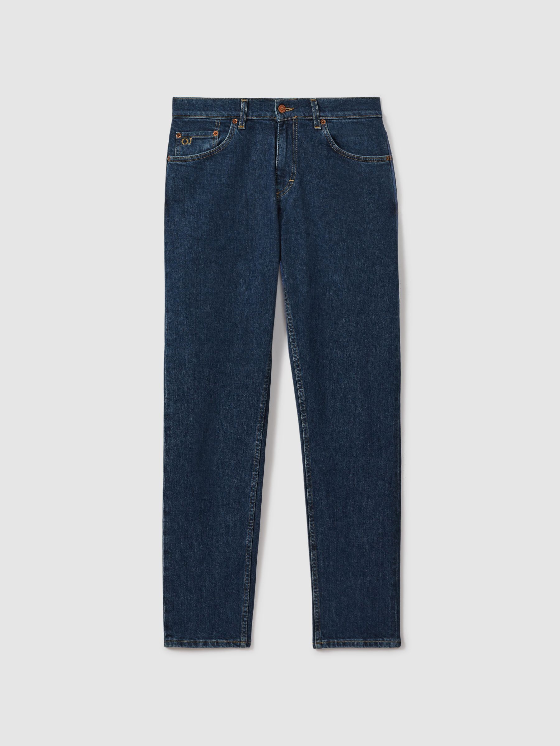 Oscar Jacobson Slim Fit Jeans in Thunder Blue - Image 2 of 6