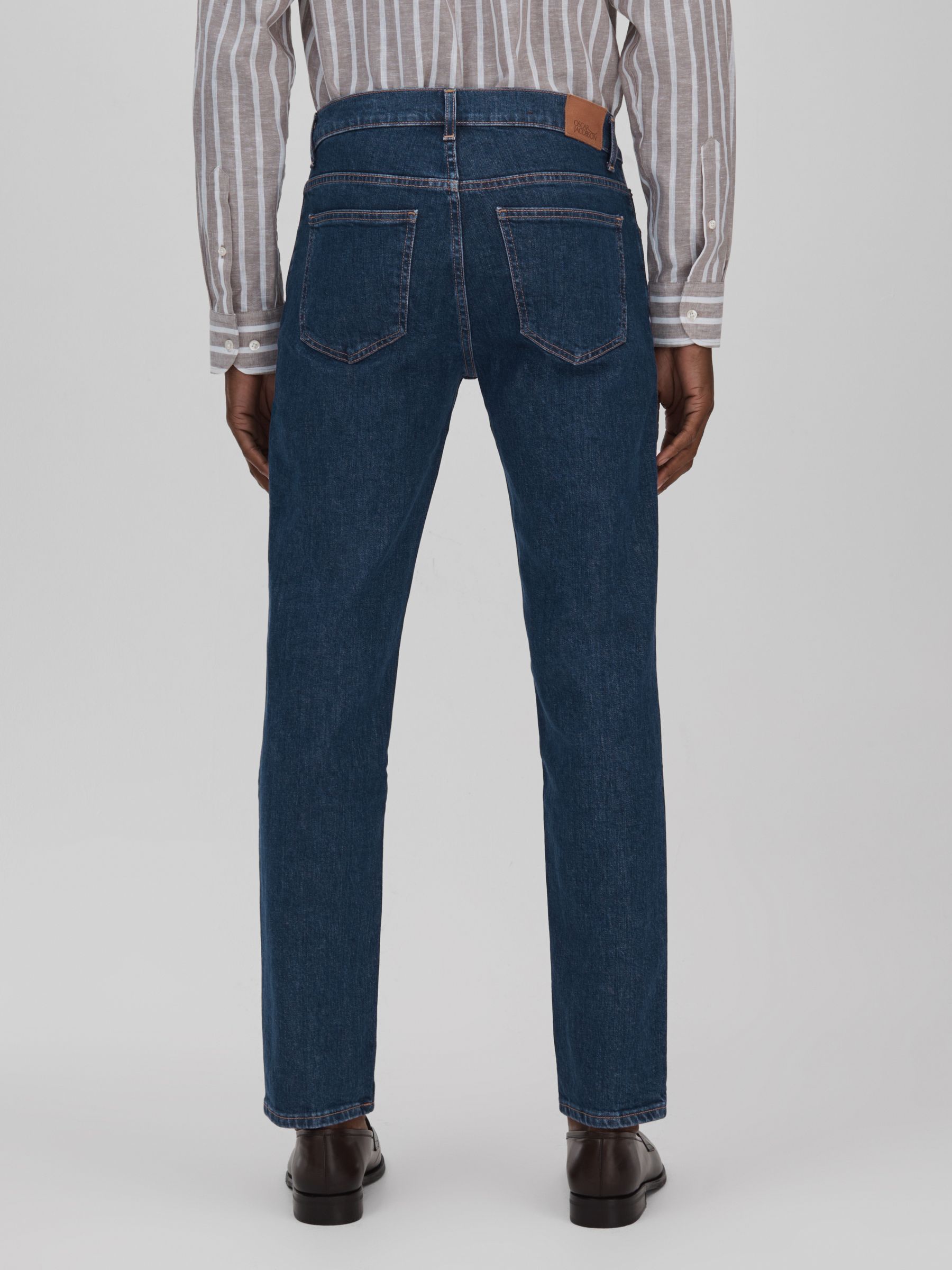 Oscar Jacobson Slim Fit Jeans in Thunder Blue - Image 5 of 6