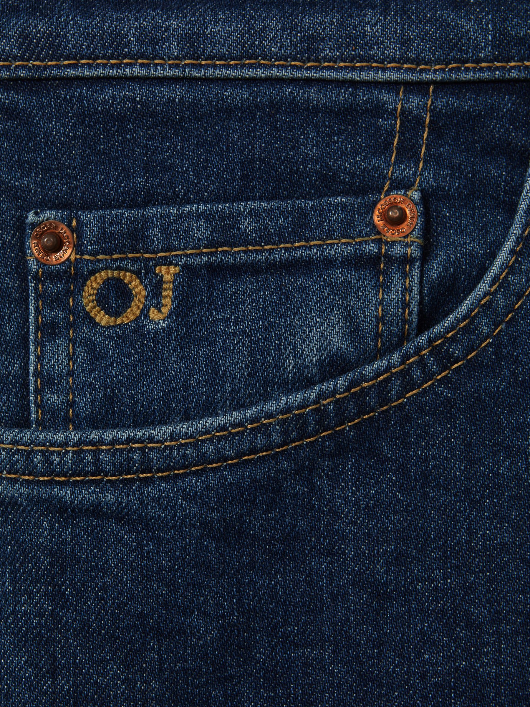 Oscar Jacobson Slim Fit Jeans in Thunder Blue - Image 6 of 6