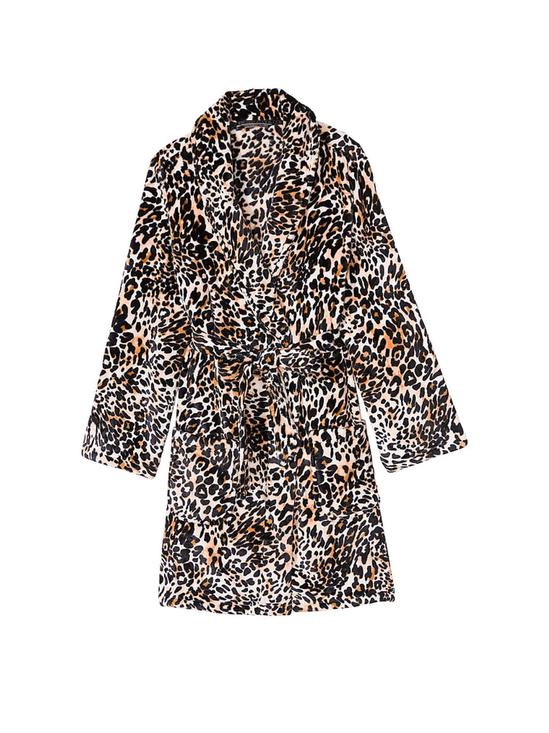 Leopard Brown Cosy Short Dressing Gown - Image 3 of 3