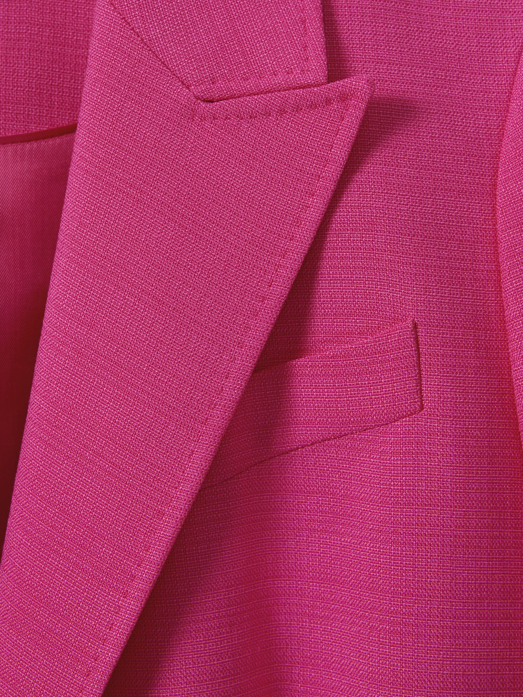 Petite Tailored Textured Single Breasted Suit: Blazer in Pink - Image 6 of 7