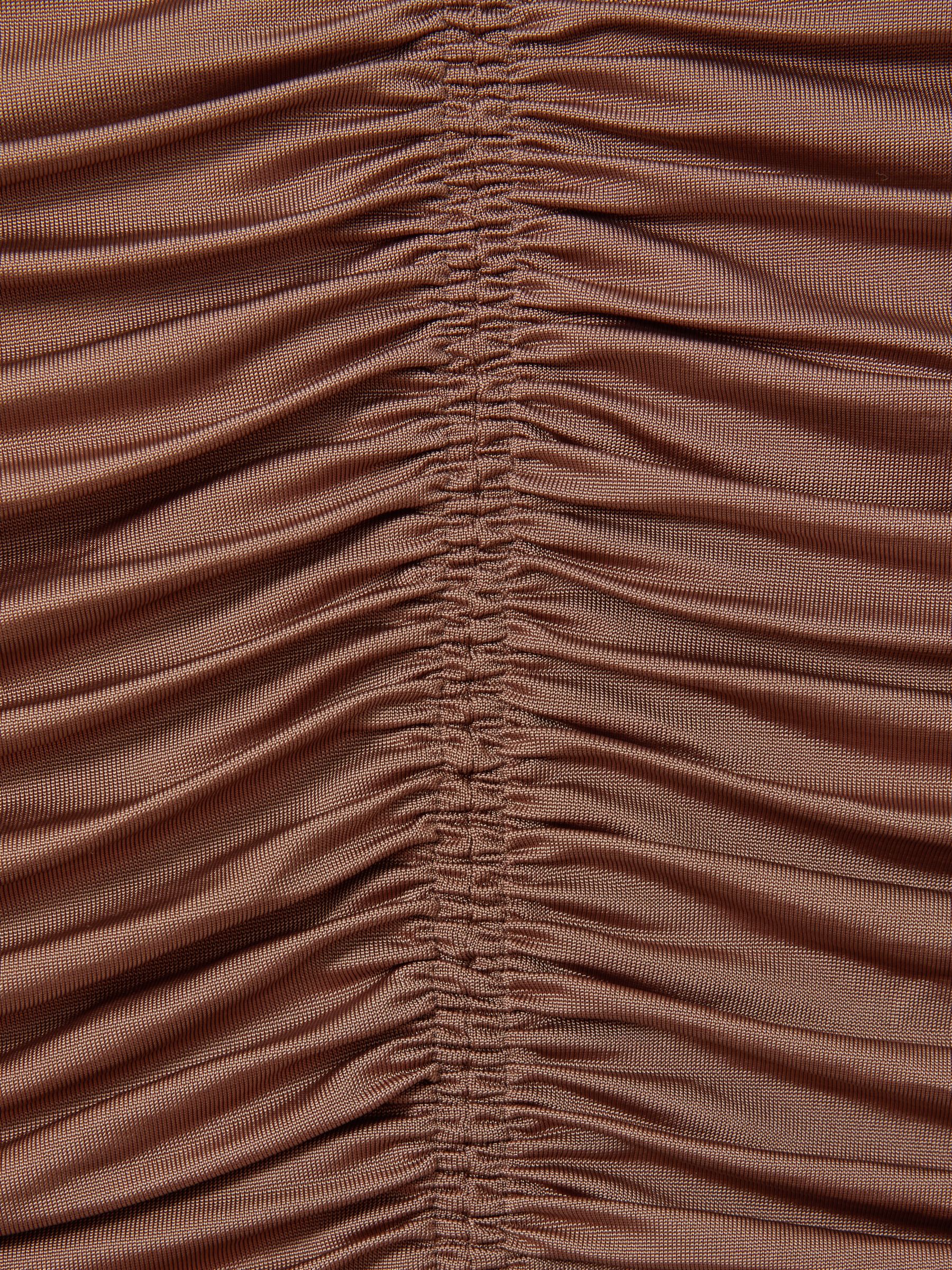 Ruched Strapless Tube Top in Mink - Image 5 of 5