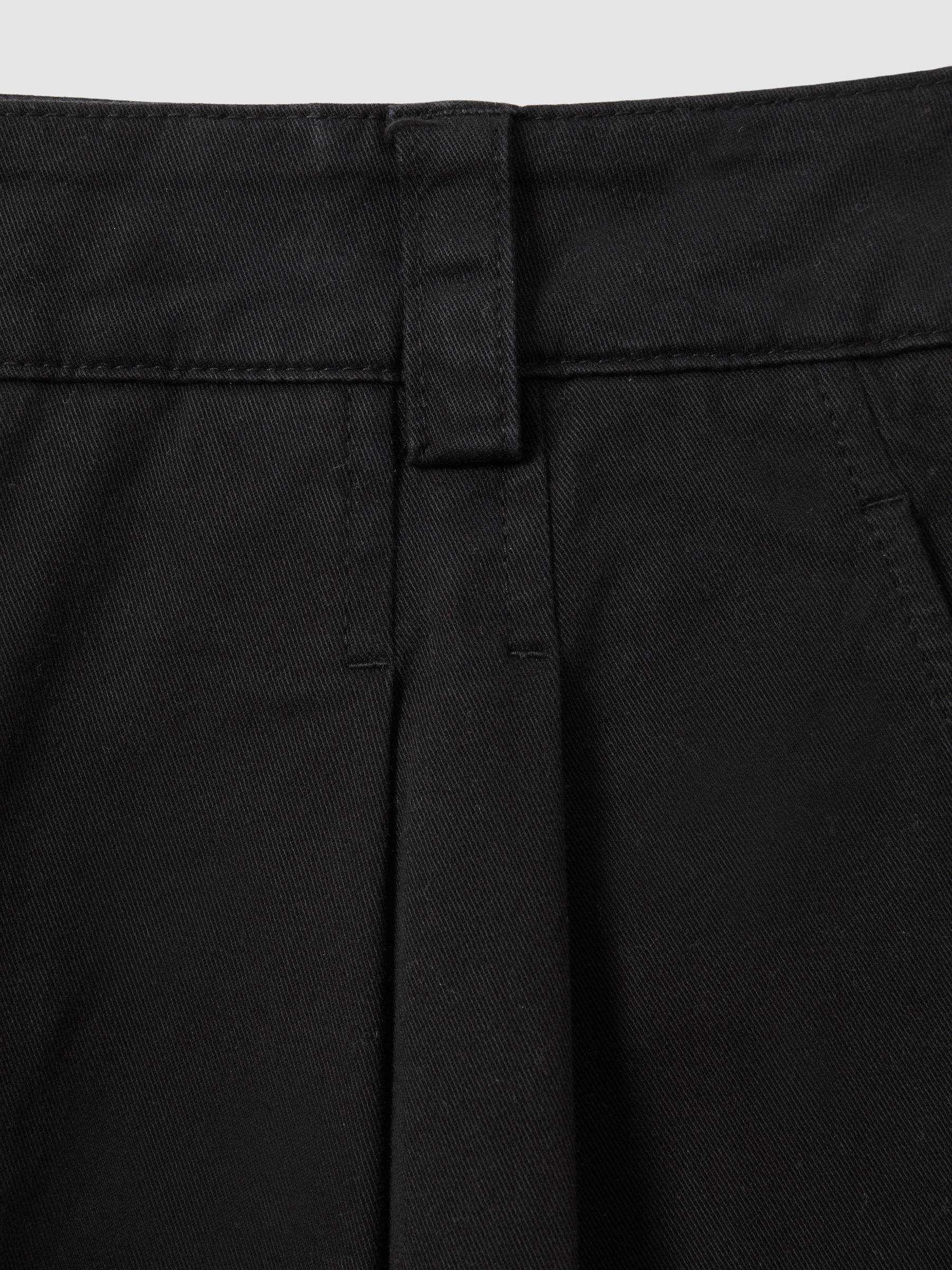 Cotton Blend Wide Leg Trousers in Washed Black - Image 5 of 5