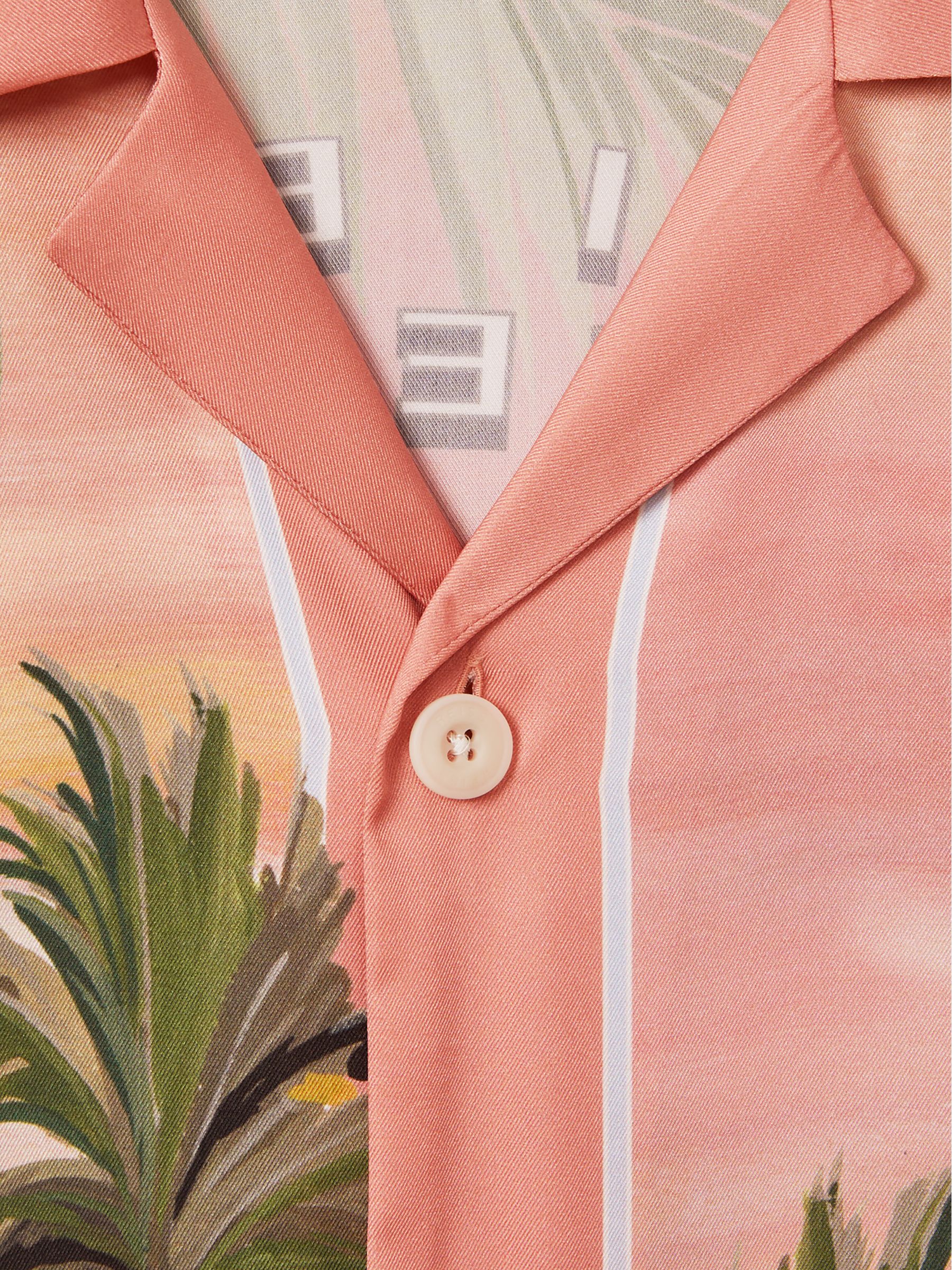 McLaren F1 Miami Exclusive Cuban Collar Shirt in Pink Multi - Image 8 of 9