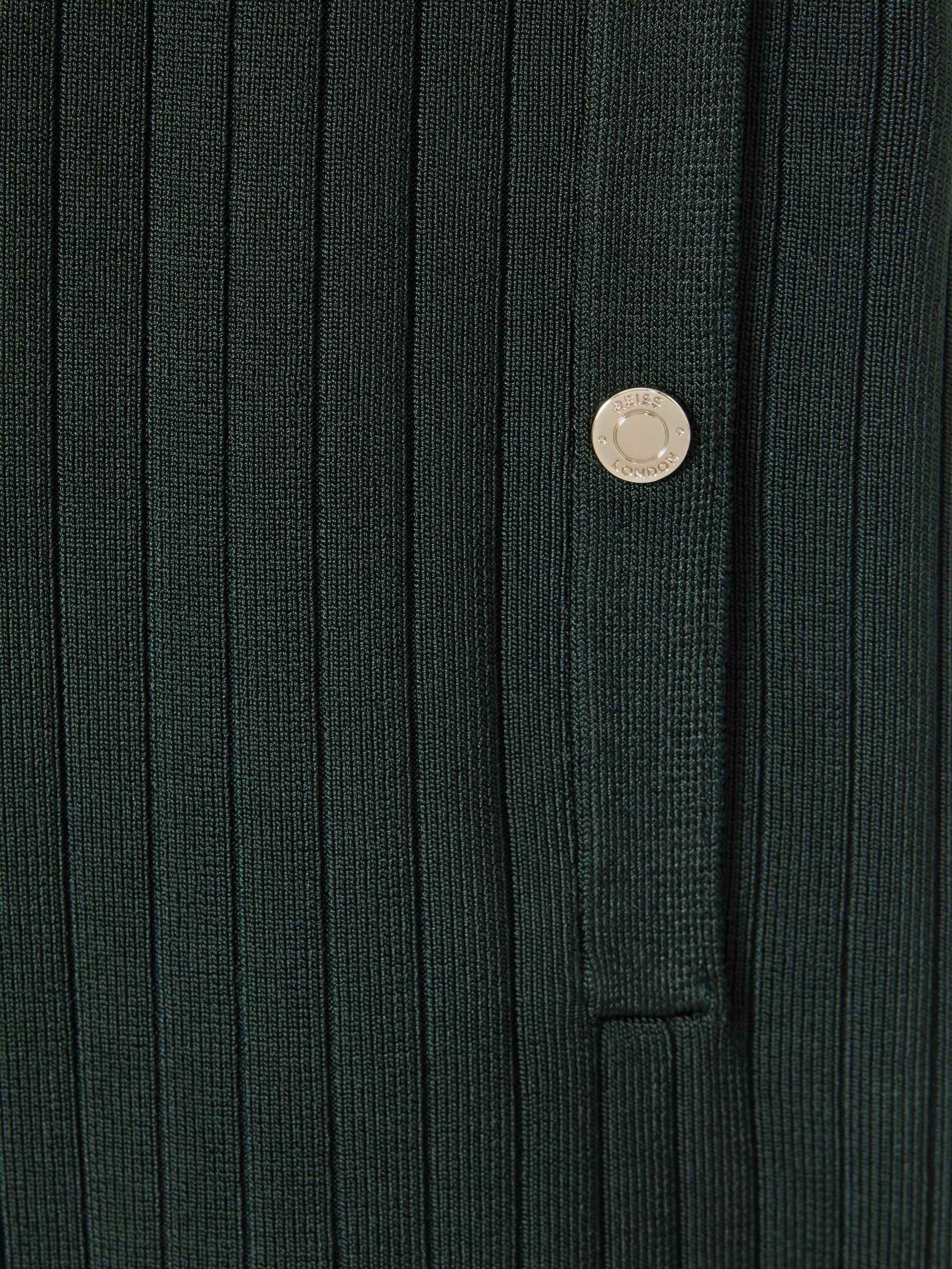 Ribbed Elasticated Waist Shorts in Dark Green - Image 6 of 6