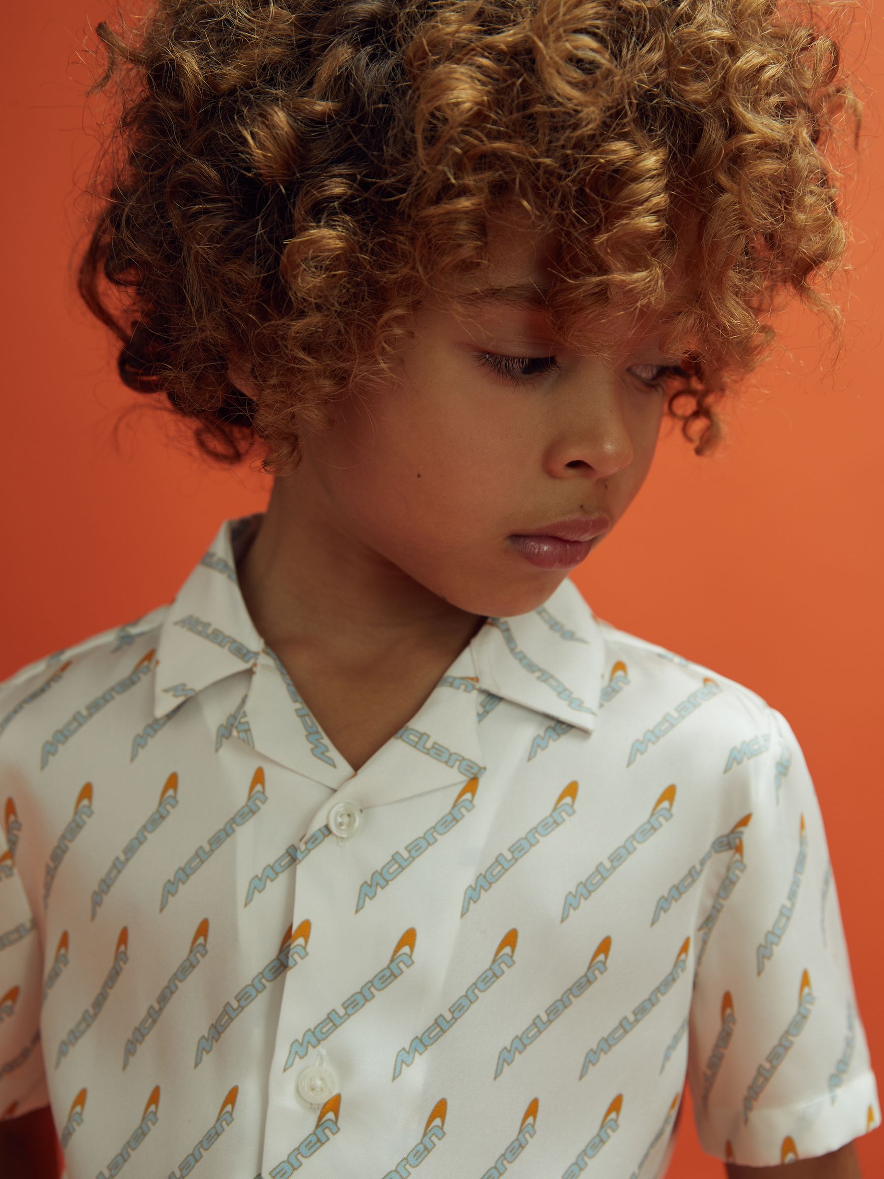 3-9 yrs McLaren F1 Monte Carlo Cuban Collar Shirt in White Multi - Image 4 of 6