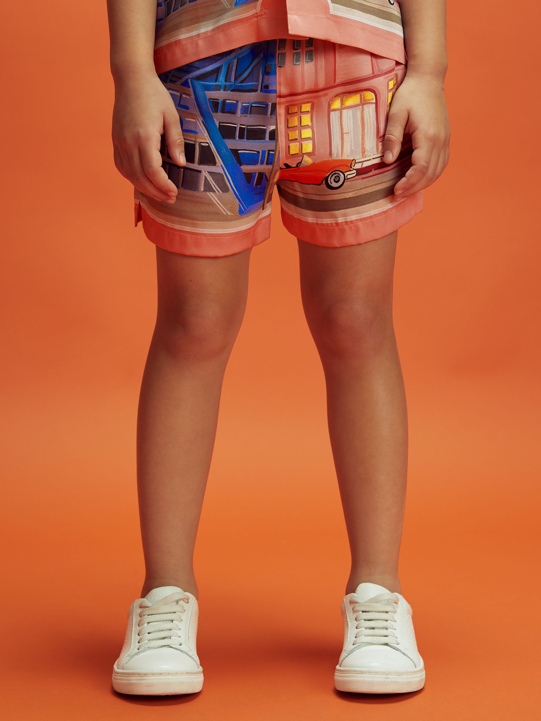 Junior McLaren F1 Miami Drawstring Shorts in Pink Multi - Image 1 of 7 Junior McLaren F1 Miami Drawstring Shorts in Pink Multi - Image 1 of 7