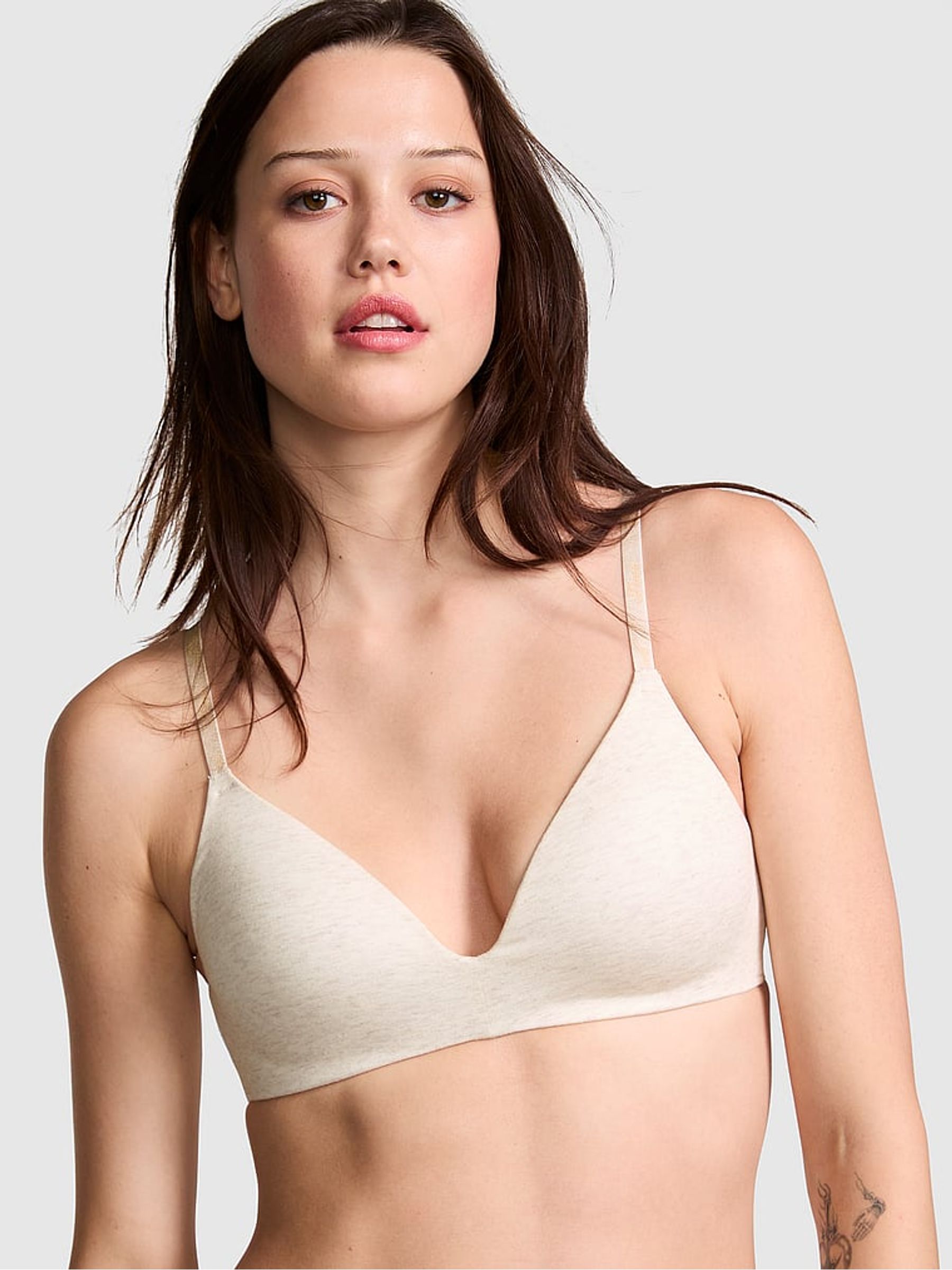 Nude Oatmeal Heather Non Wired Lightly Lined Bra - Image 1 of 3