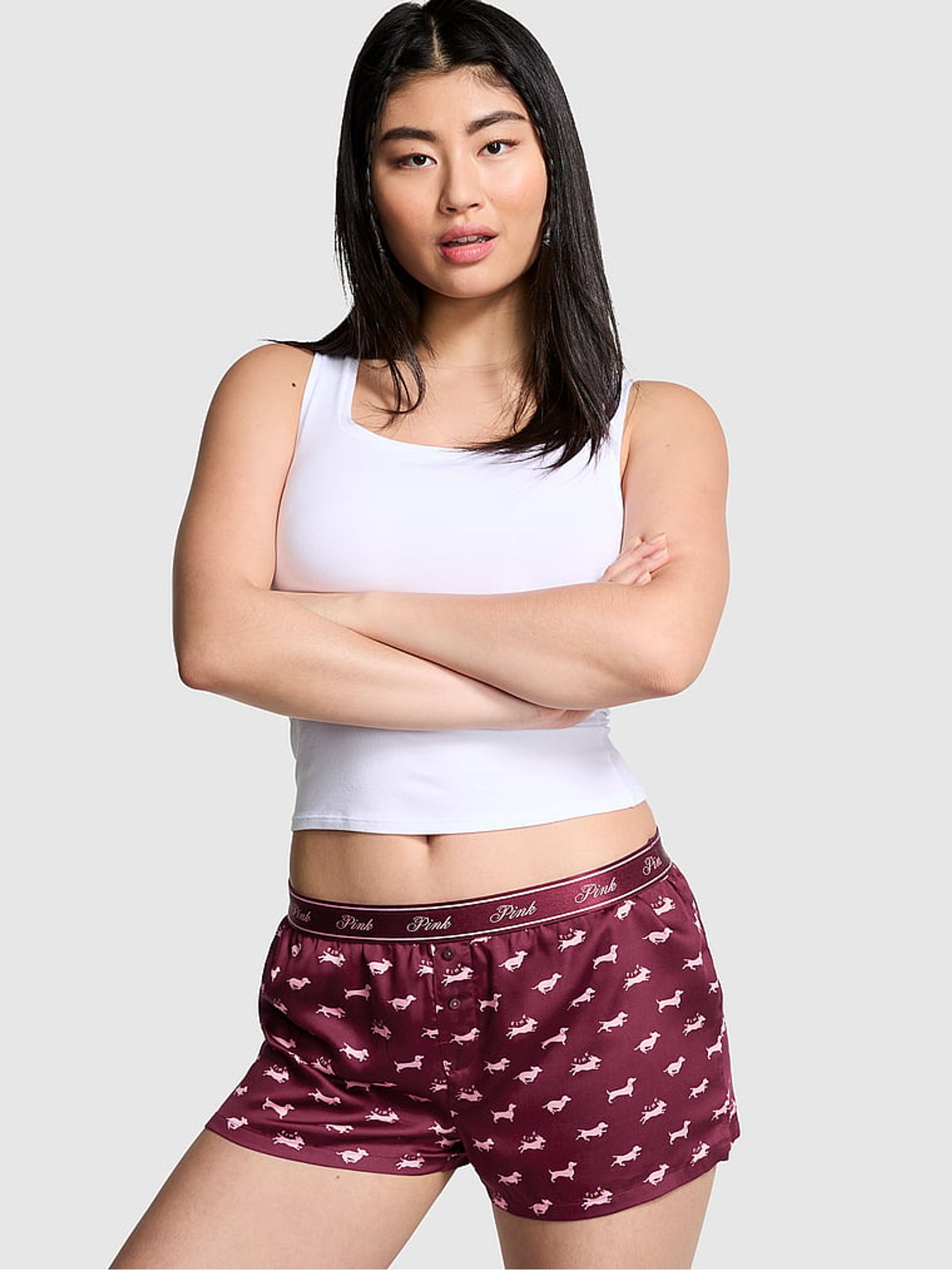 Red Kir Dog Short TENCEL™ Pyjama Bottoms - Image 1 of 4