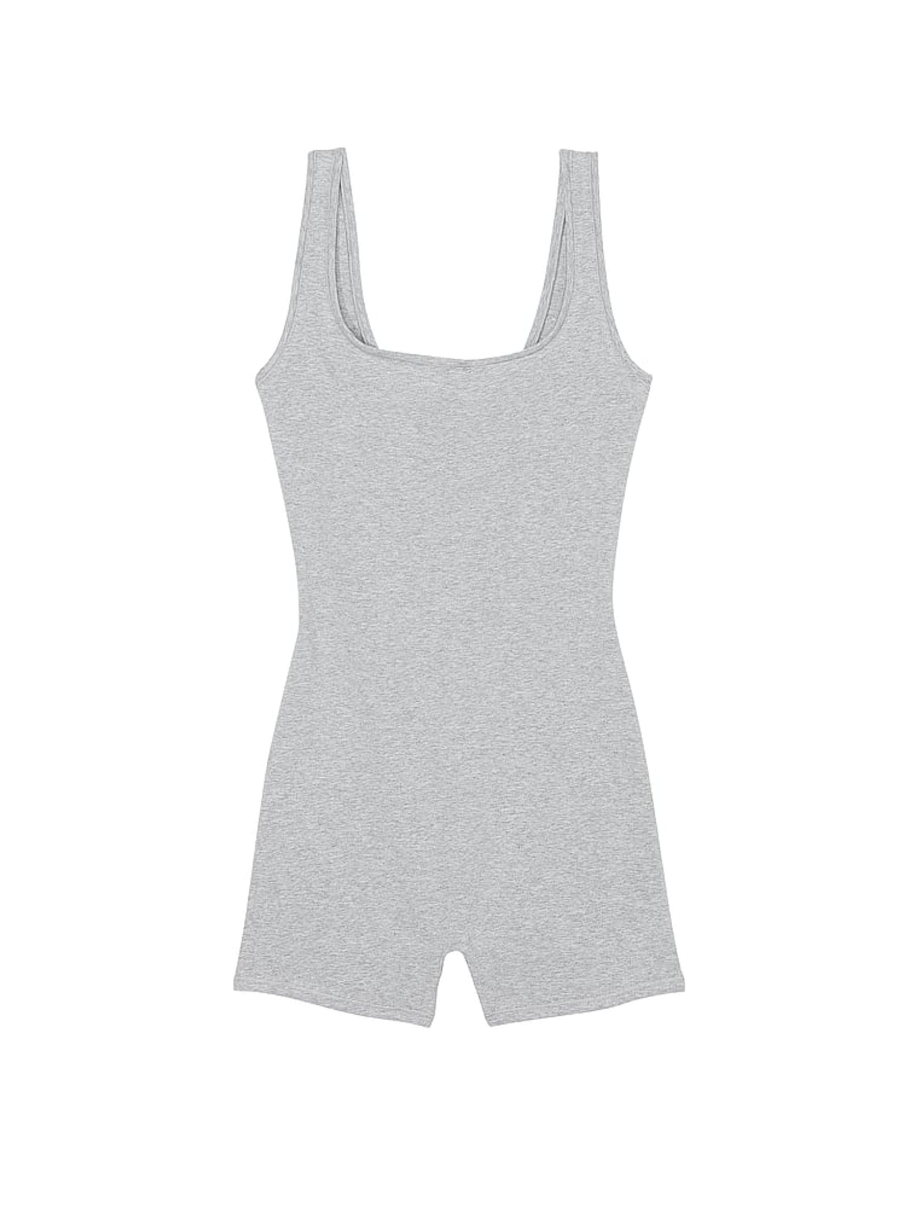 Medium Heather Grey Cotton Playsuit - Image 3 of 3