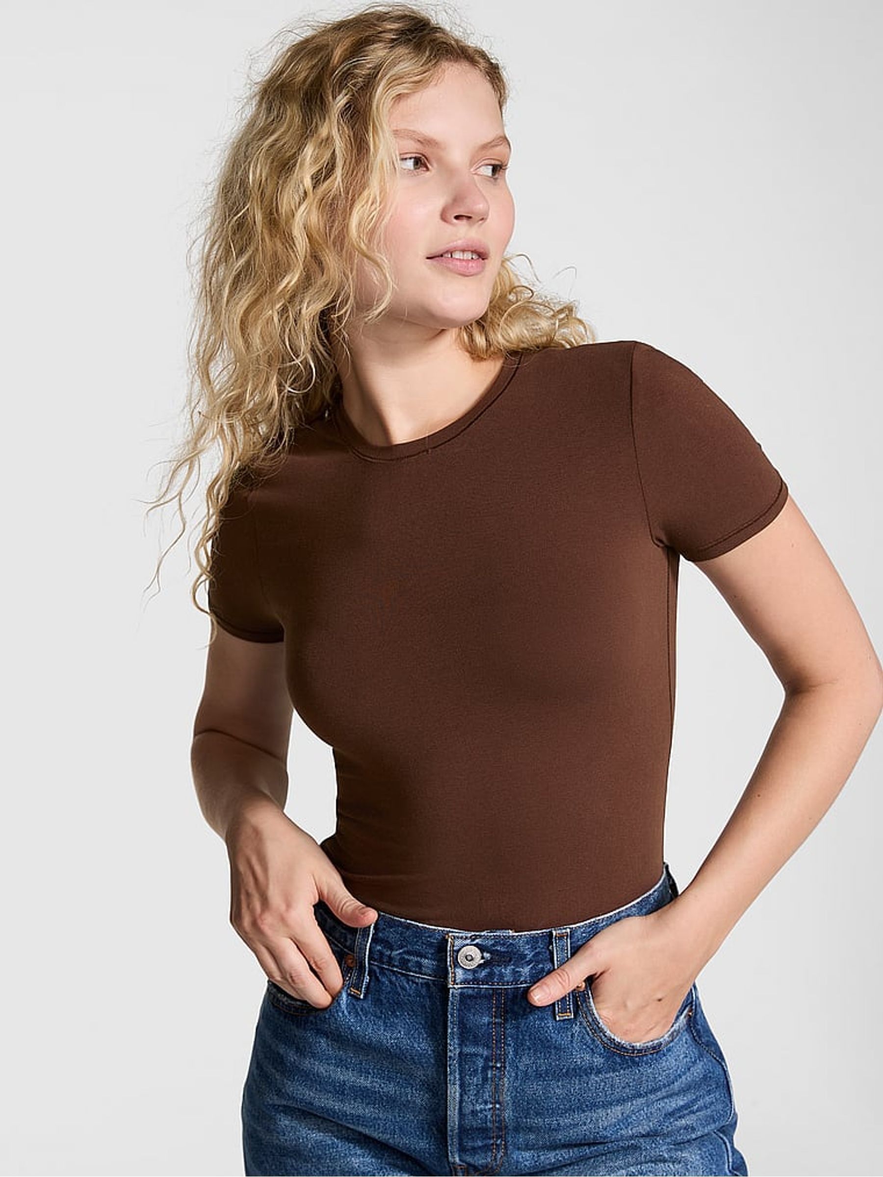 Ganache Brown Cotton T-Shirt - Image 1 of 3