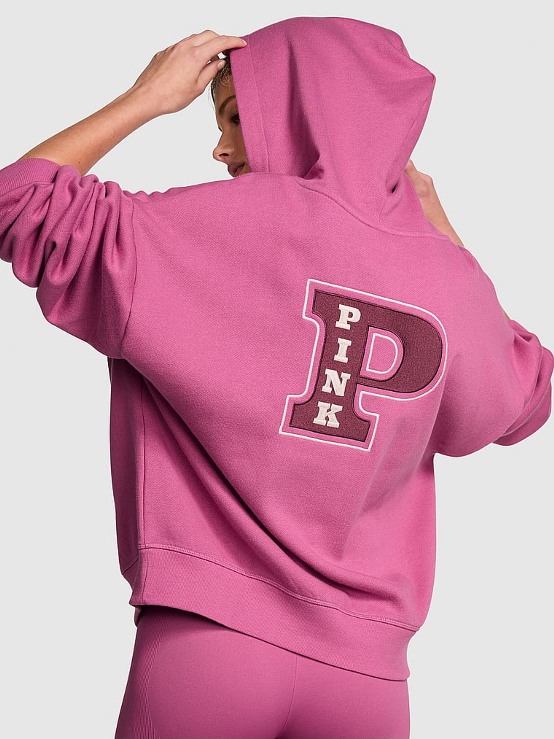 Pink Violet Zip Up Fleece Hoodie - Image 2 of 3