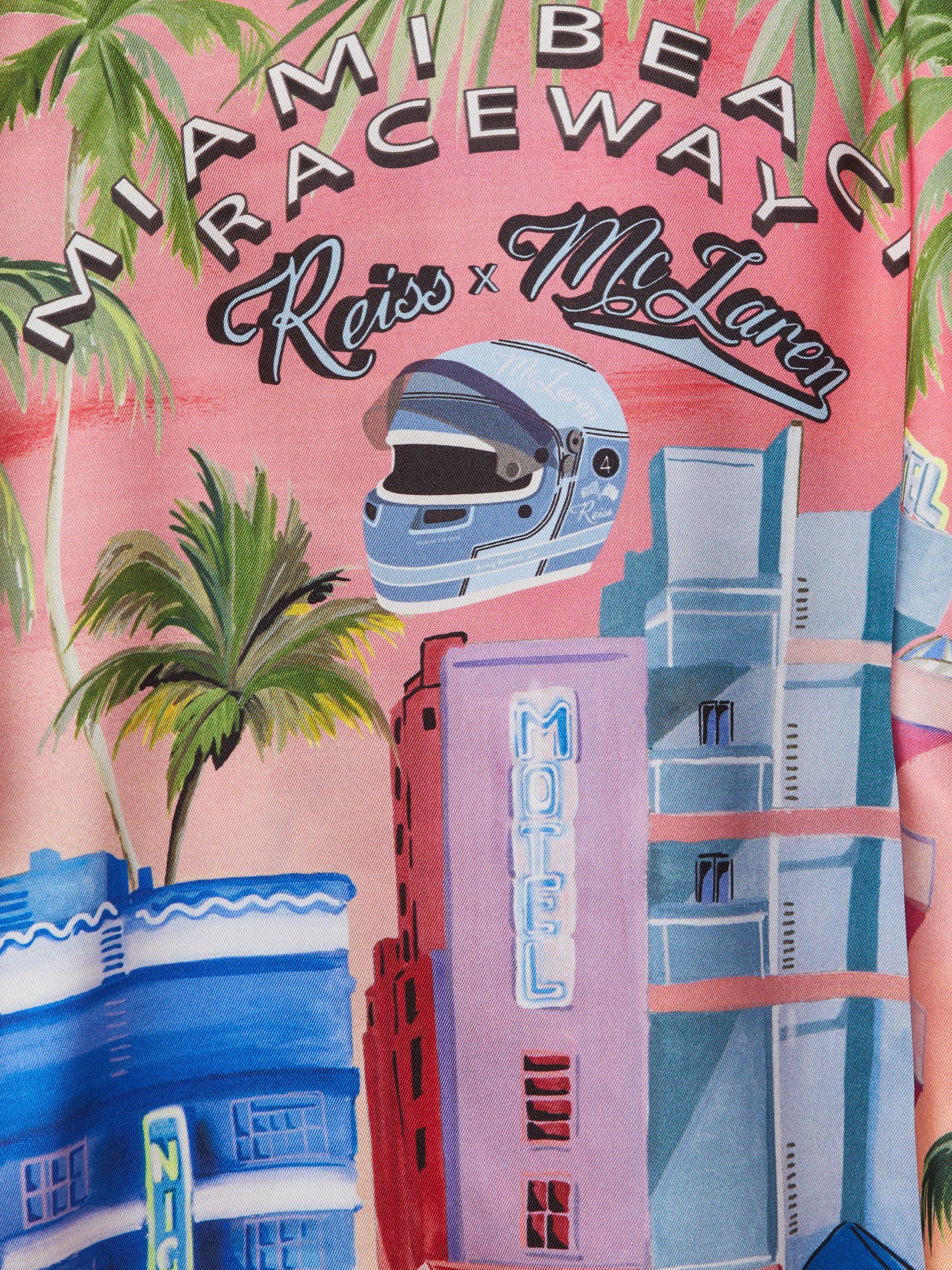 9-13 yrs McLaren F1 Miami Cuban Collar Shirt in Pink Multi - Image 9 of 9