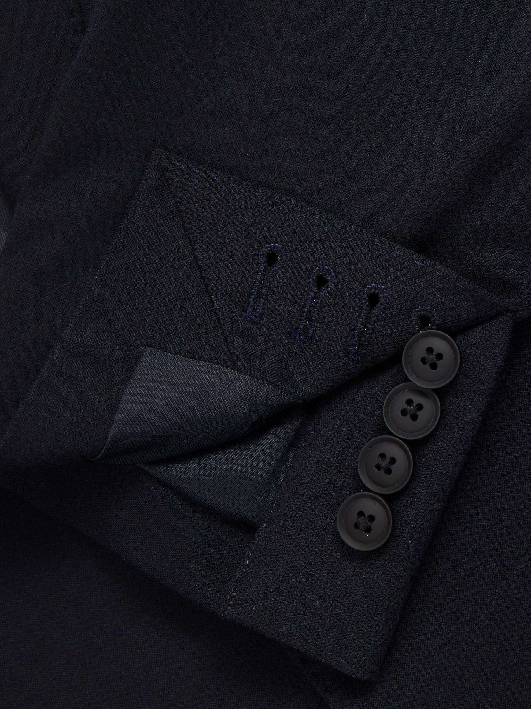 Single Breasted Jersey Suit Blazer in Navy - Image 6 of 6