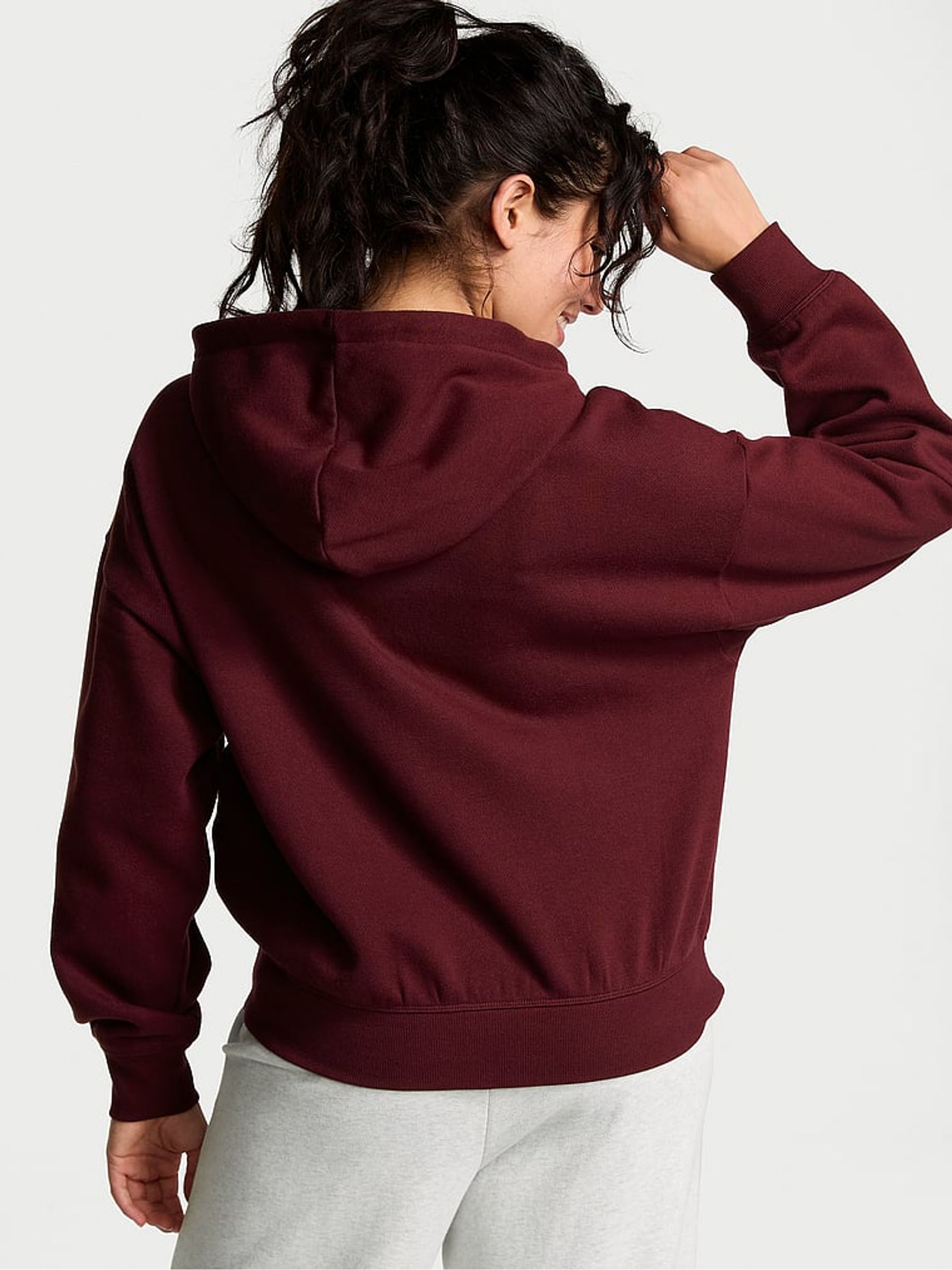 Purple Rose Zip Up Fleece Hoodie - Image 2 of 3