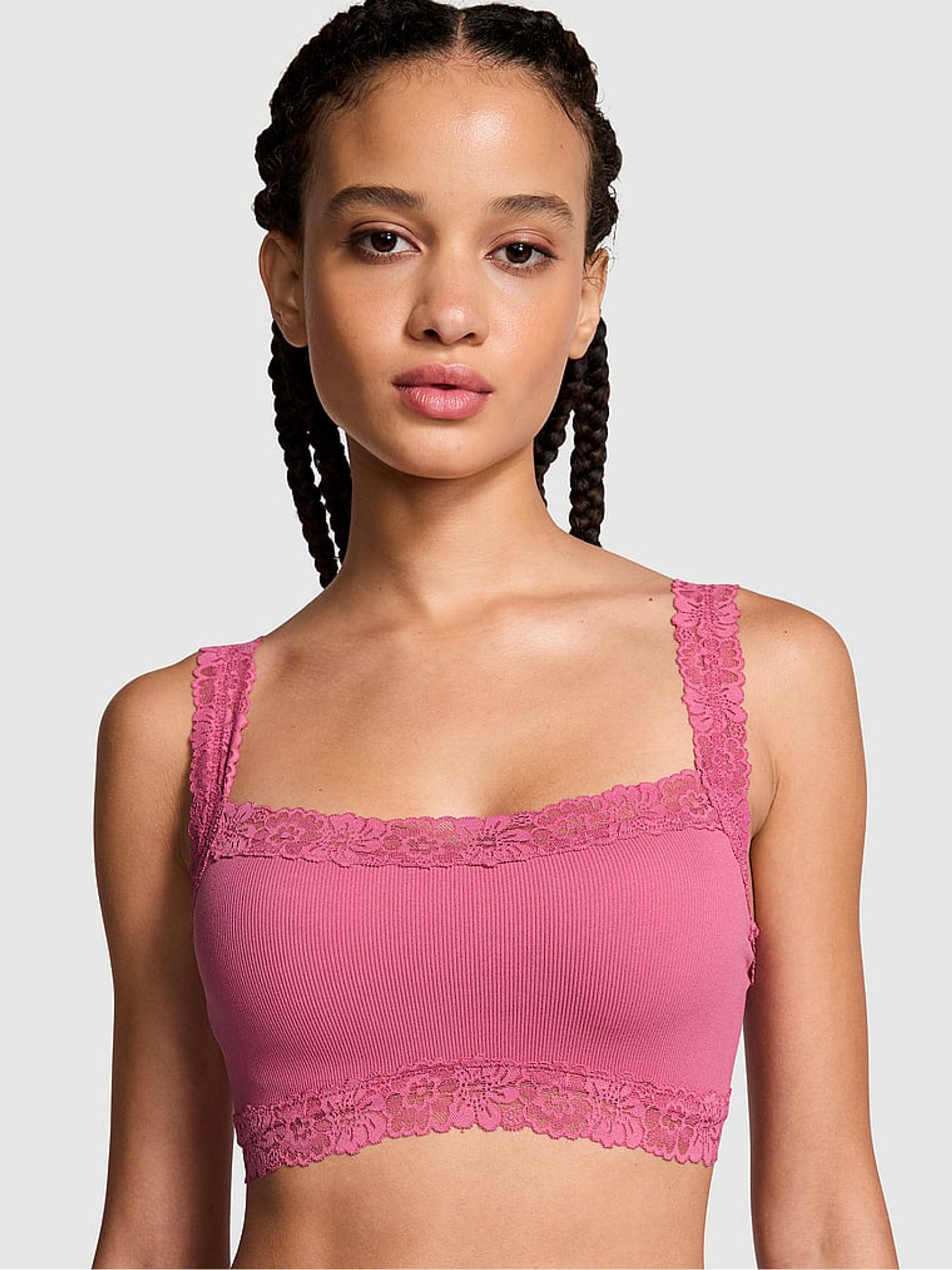 Midnight Mauve Pink Seamless Bralette - Image 1 of 3