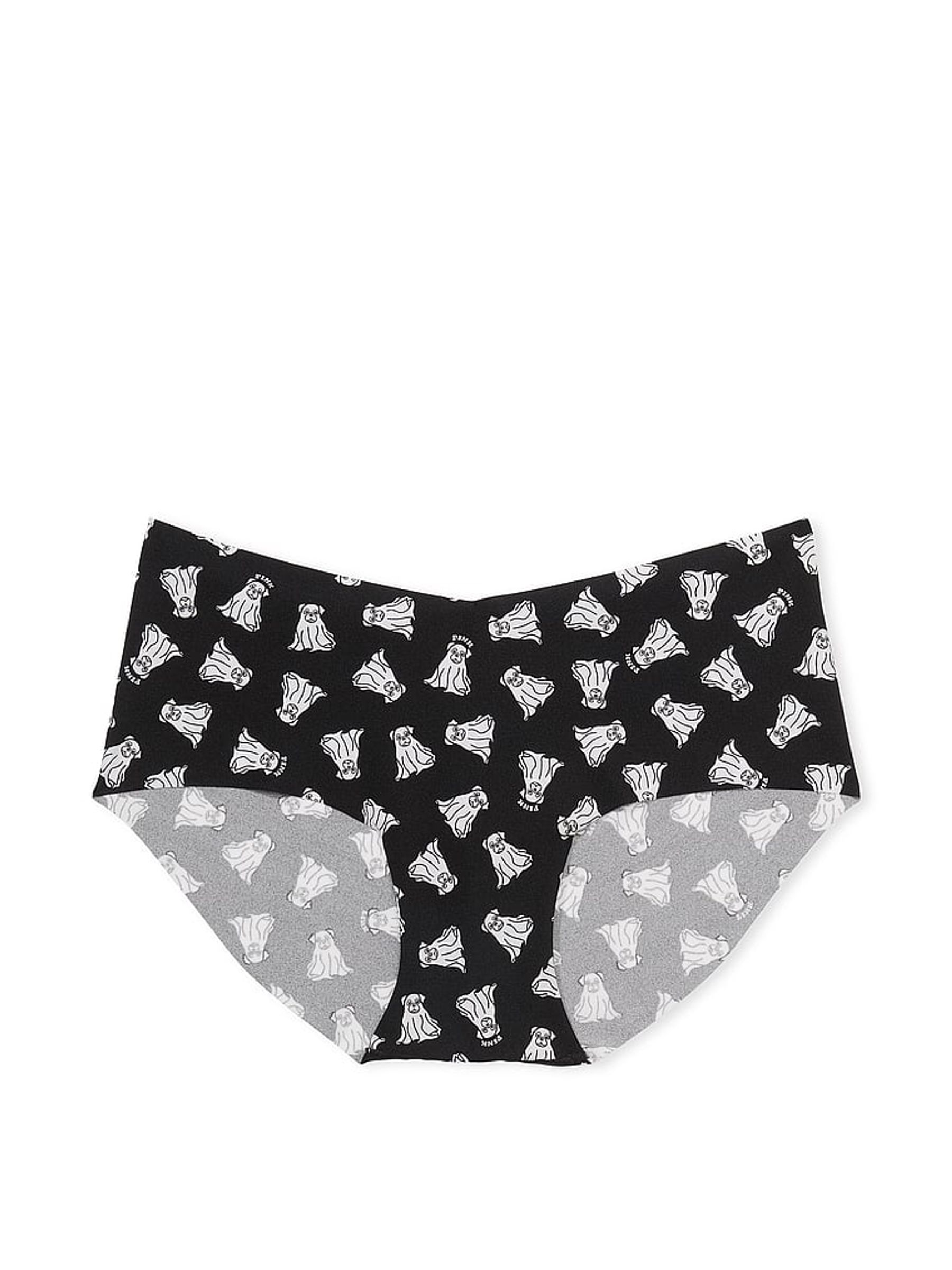 Black Ghost Hipster No Show Lace Trim Hipster Knickers - Image 3 of 3