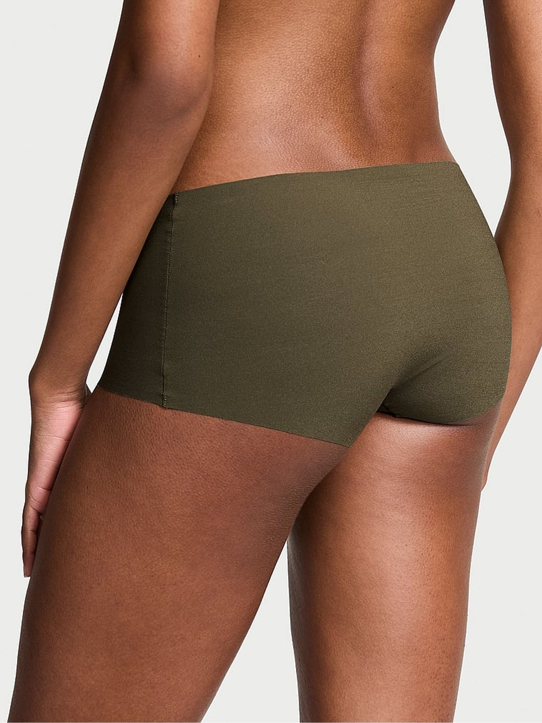 Green Olive Short No Show Lace Trim Hipster Knickers - Image 2 of 3