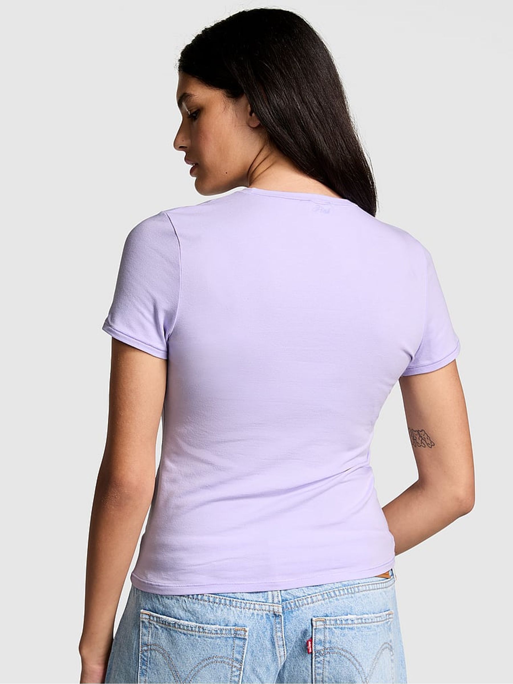 Purple Cloud Cotton T-Shirt - Image 2 of 3