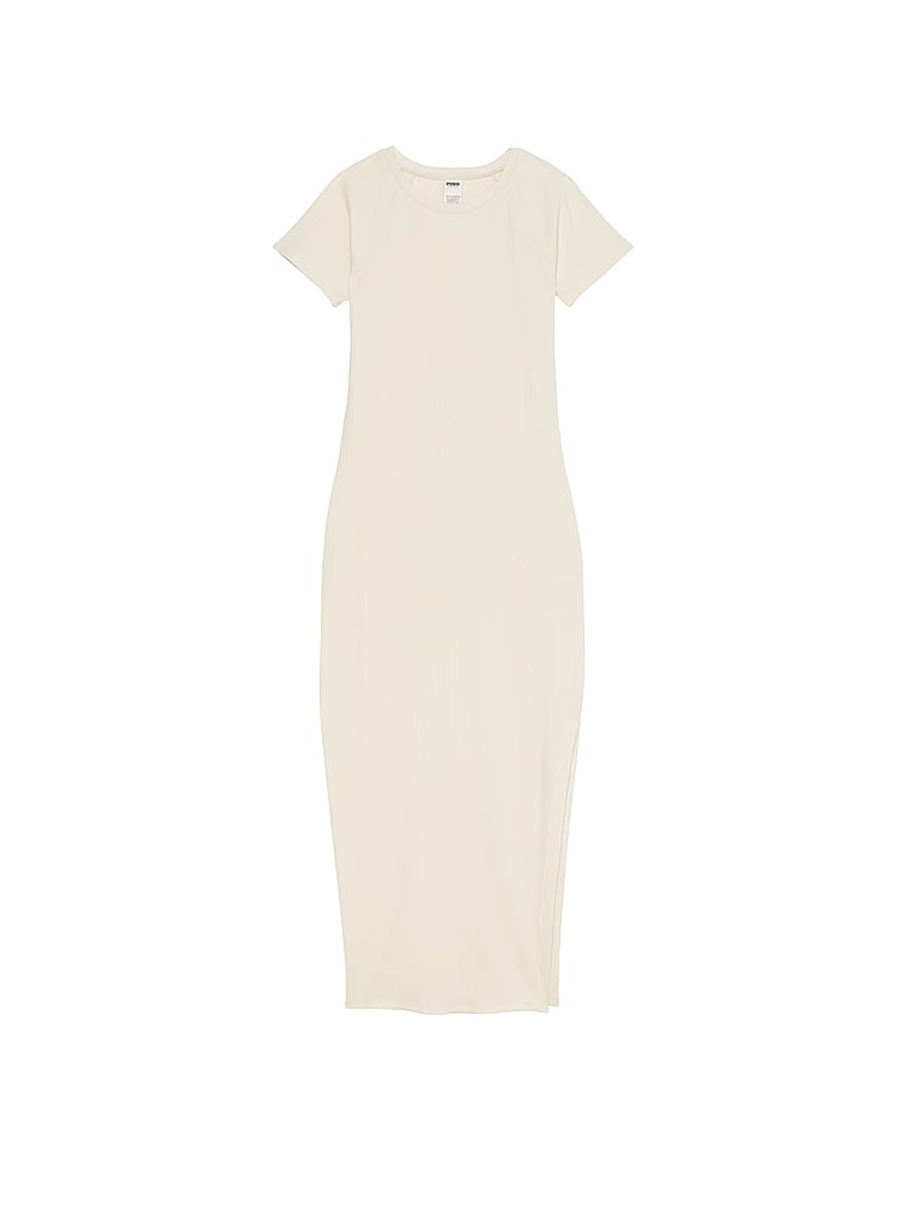 White Shell Short Sleeve Midi Dress - Image 3 of 3