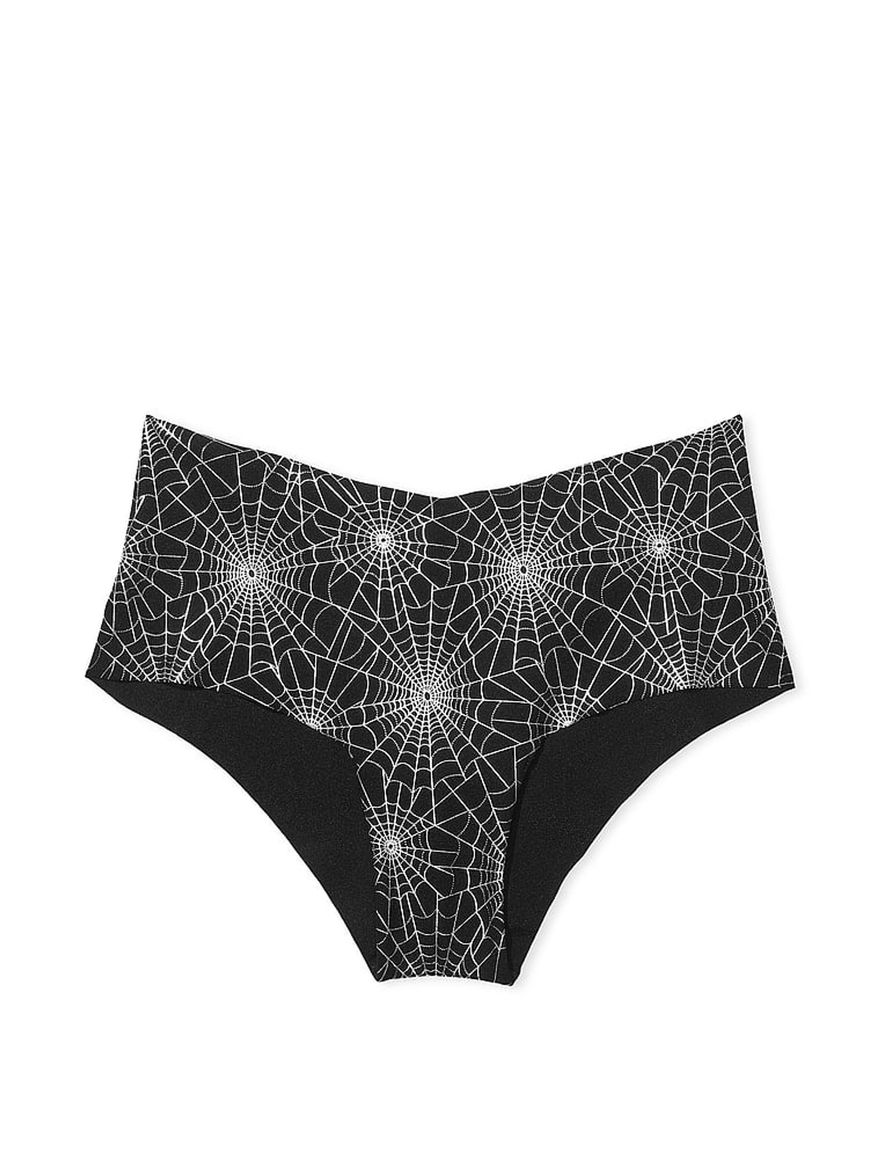 Black Spiderweb Cheeky No Show Lace Trim Hipster Knickers - Image 3 of 3