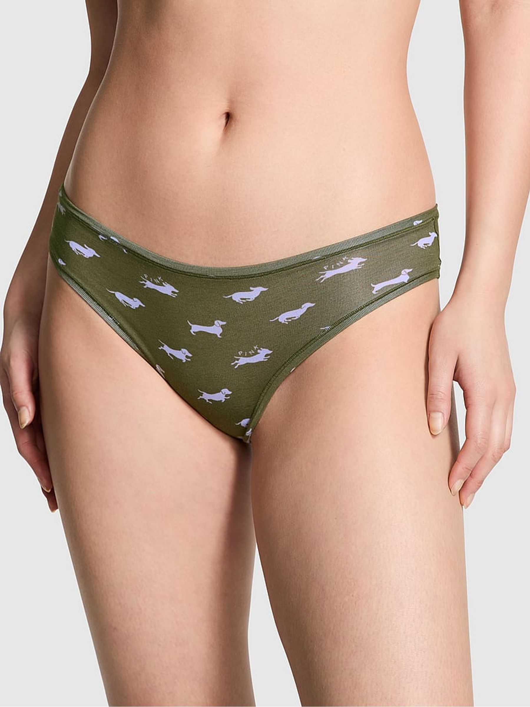 Olive Green Cheeky Cotton Cheeky Knickers - Image 1 of 3