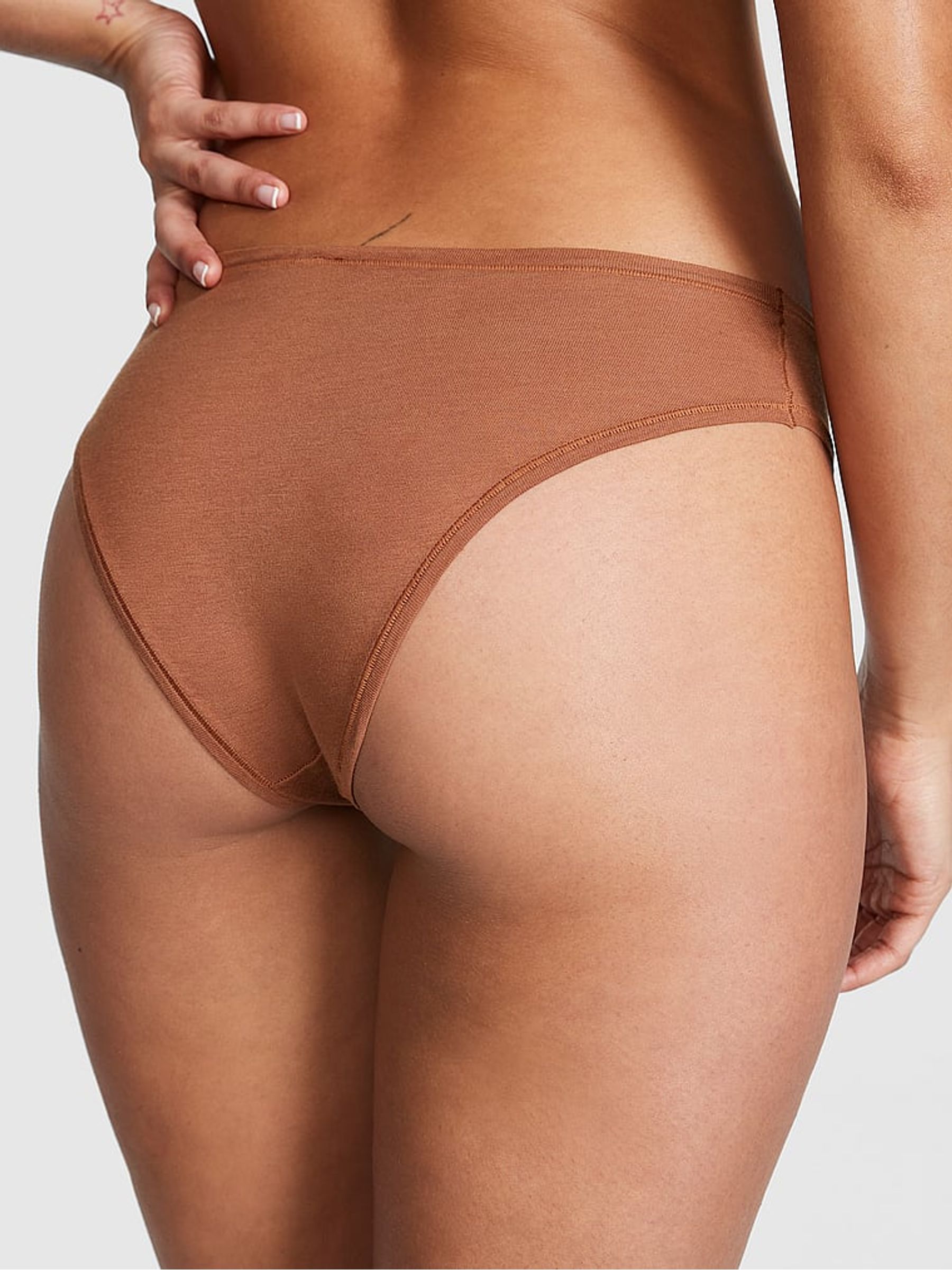 Caramel Nude Cheeky Cotton Knickers - Image 2 of 3
